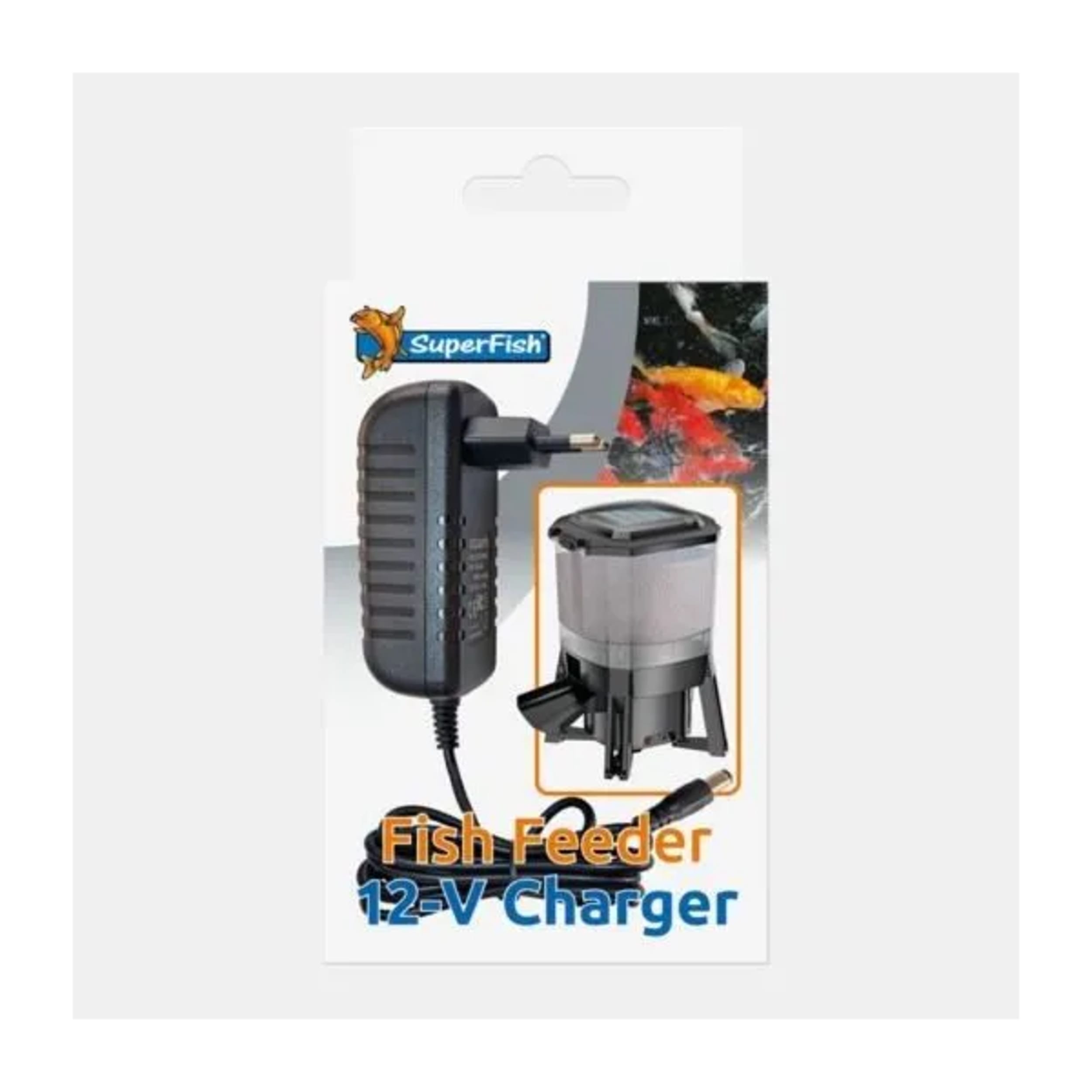 Superfish Solar Fish Feeder Oplader - 12V Adapter voor Efficiënte Vijvervoeding, Betrouwbaar Zonder Zonlicht