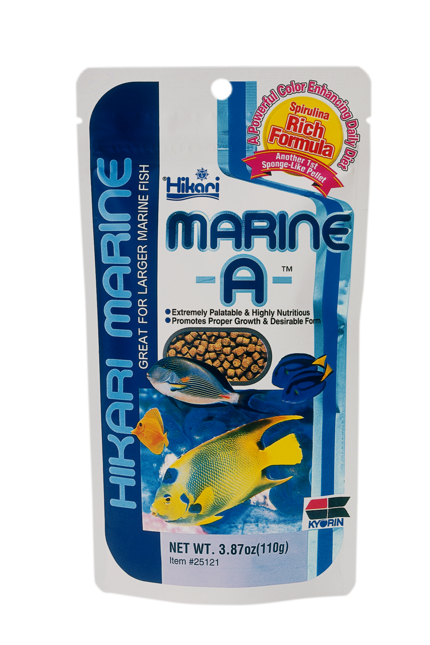 Hikari Marine A Zeewaterdieet 110g - Premium Voer voor Grote Vissen, Rijk aan Omega 3 & Spirulina afbeelding