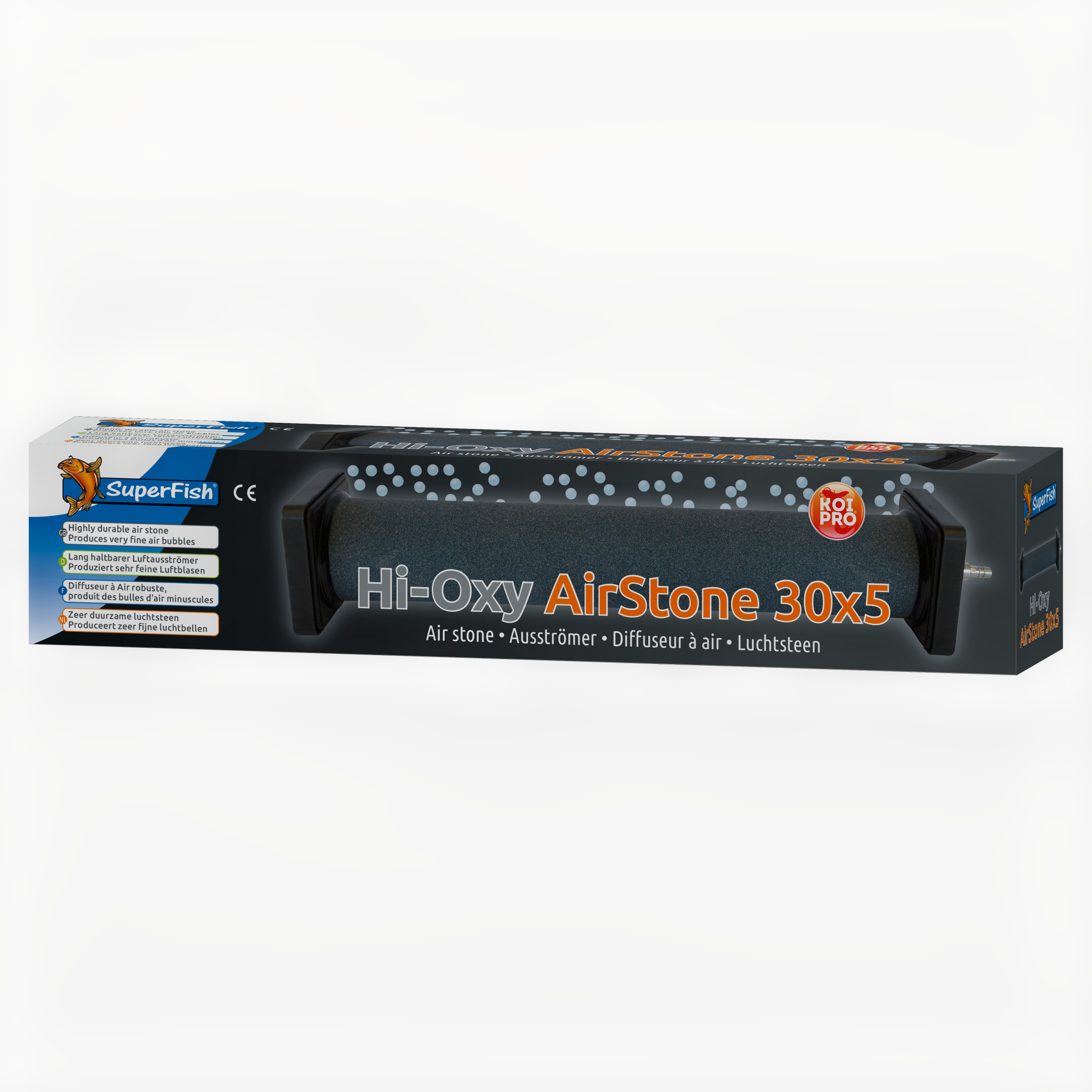 Superfish Hi Oxygen Koi Airstone - Quartzand Luchtsteen 30x5cm voor Vijverbewoners afbeelding