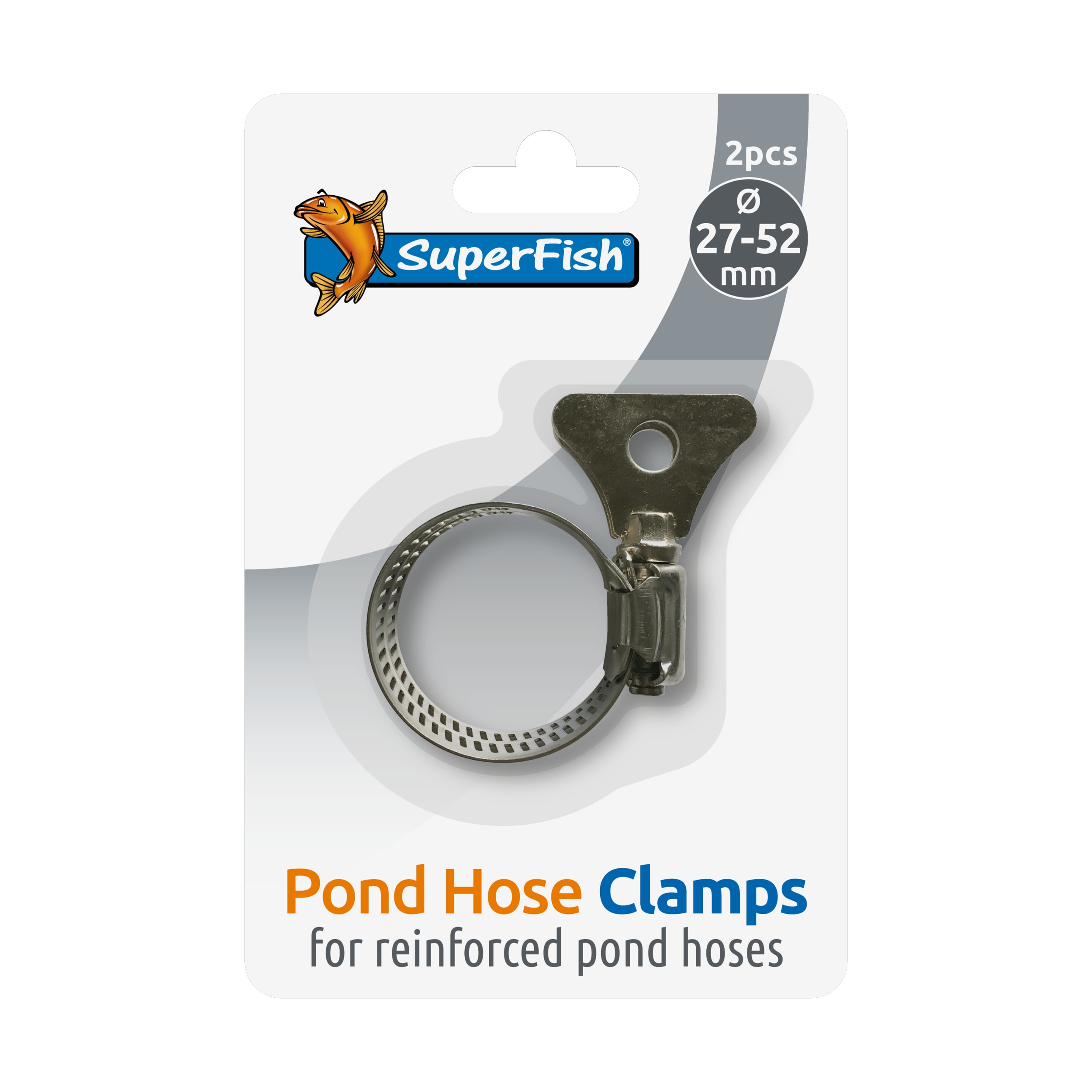 Superfish Slangklem Rvs 27-52mm met Vleugelmoer - Waterdicht & Gereedschapsvrij, 2 Stuks afbeelding