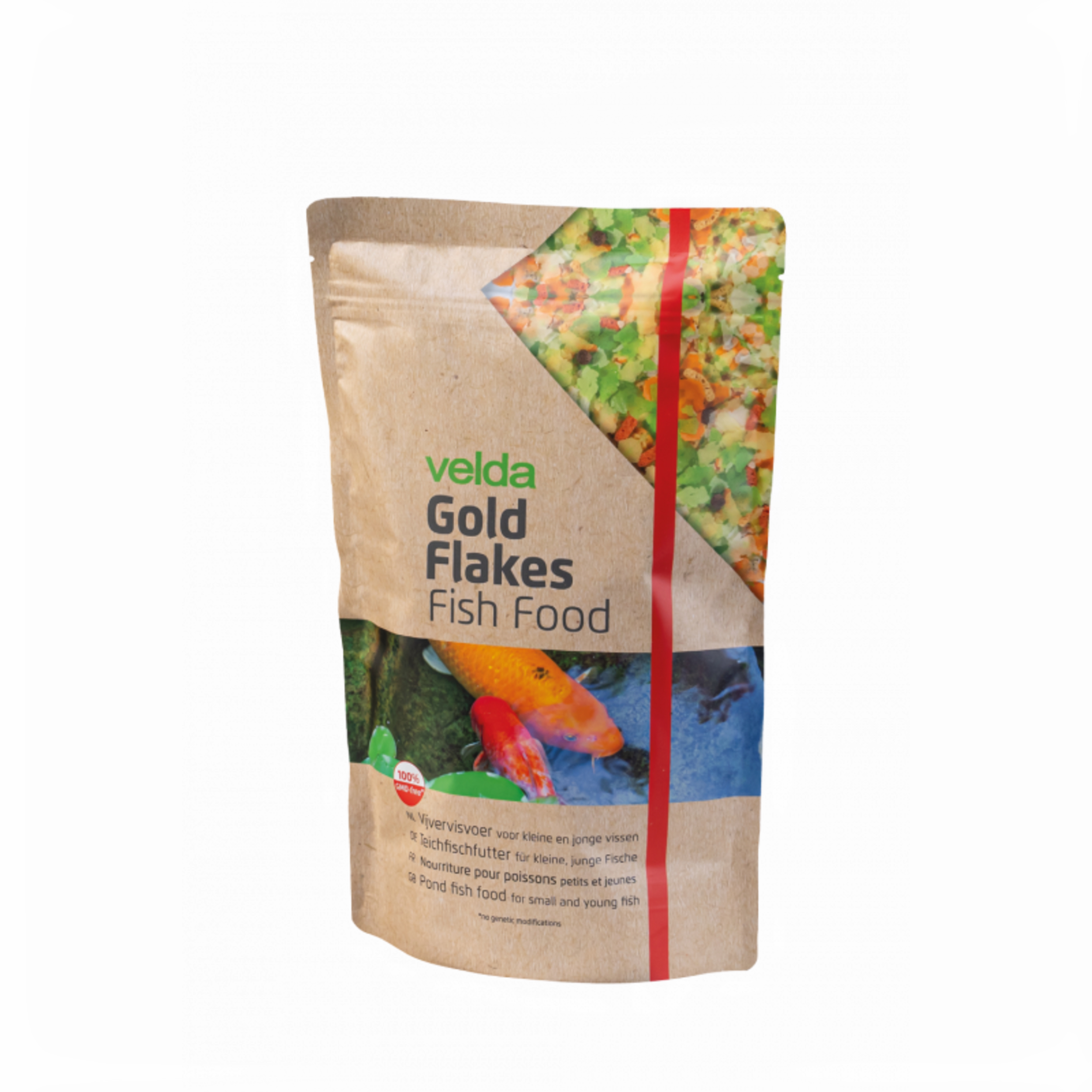 Velda Gold Flakes 1000 ml - GMO-vrij Vlokvoer voor Gezonde Vijvervissen en Waterkwaliteit afbeelding