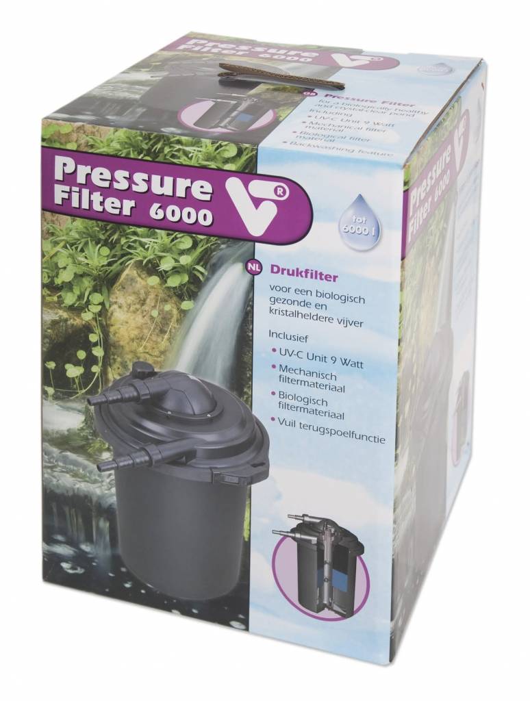 Velda Pressure Filter 6000 + 9 W UV-C Tot 6.000 Liter Vijver