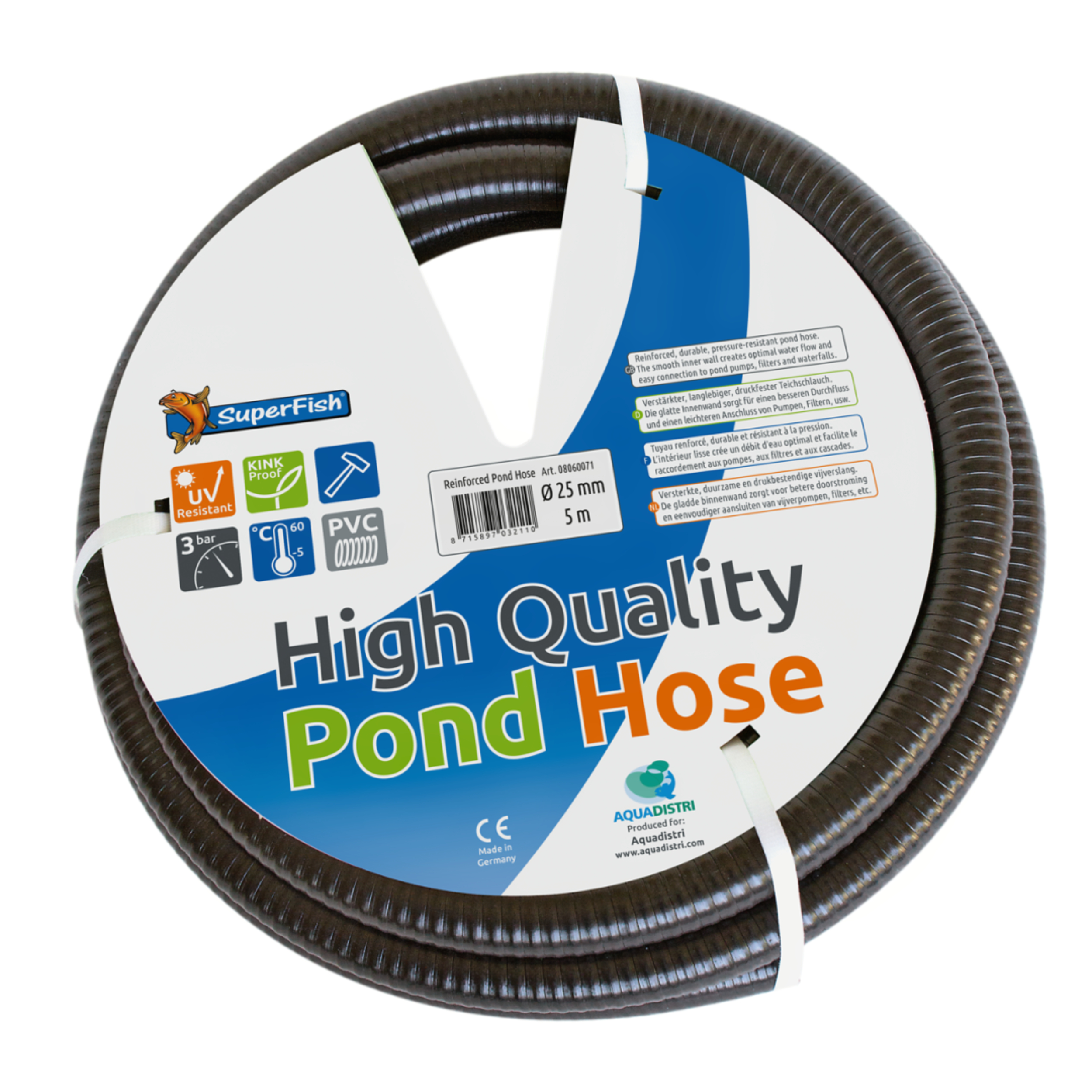 Europond Gewapende Vijverslang 32mm x 10m - UV-bestendig voor Optimale Waterstroom afbeelding