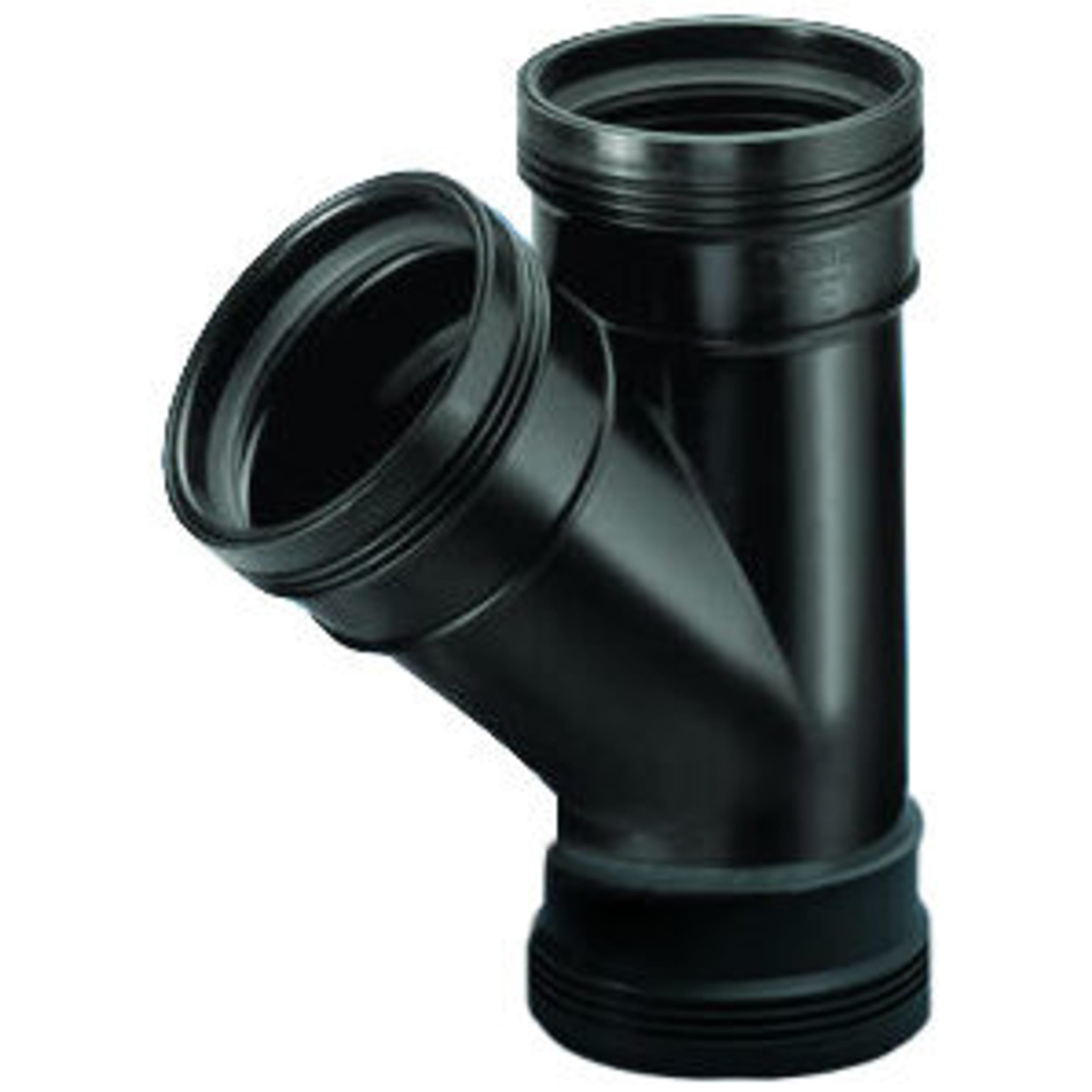 T-Stuk 45° 3 x Manchet Zwart 40mm Wavin