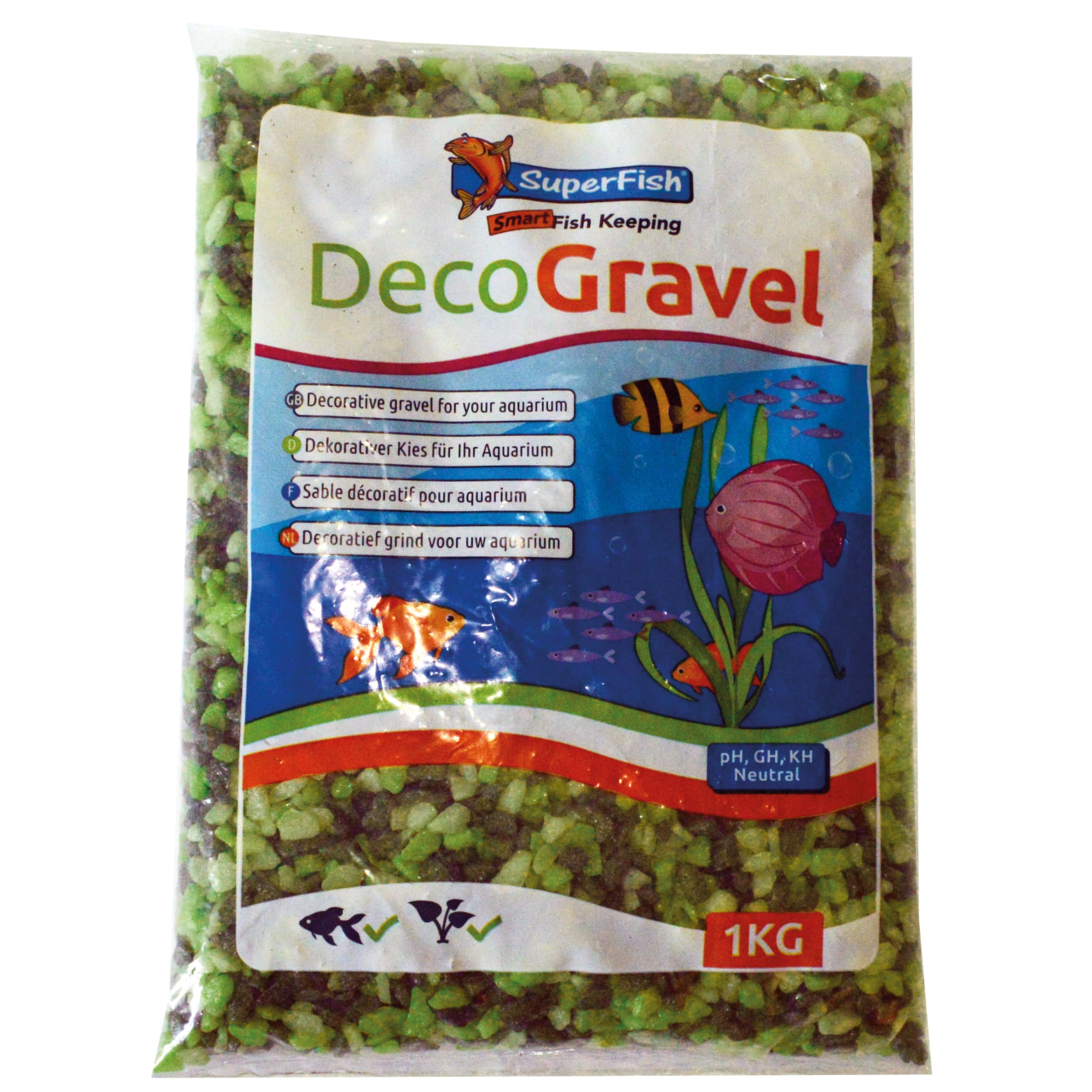 Superfish Deco Grind Mix Groen 1kg - Veilig & Kleurrijk Aquariumgrind afbeelding