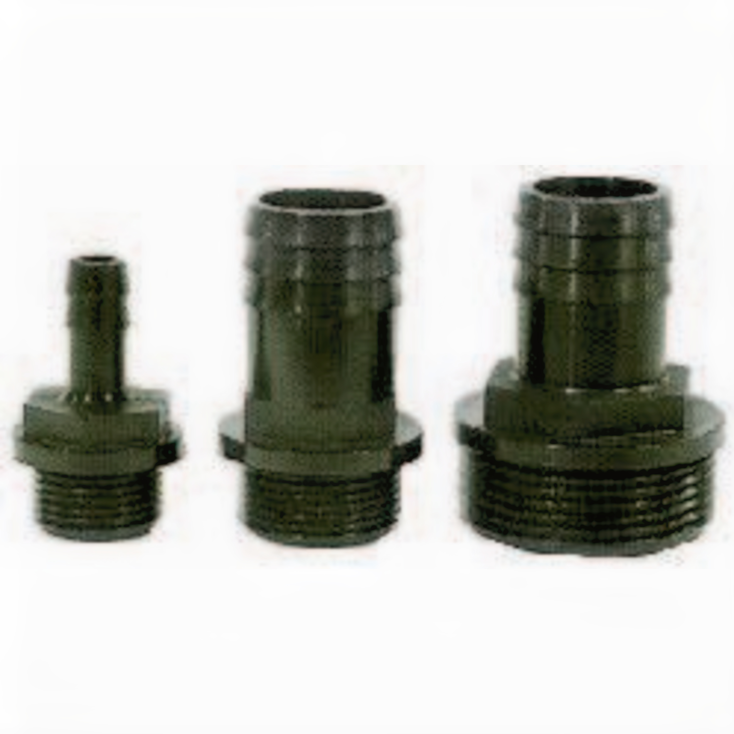 Slangpilaar buitendraad x tule PP zwart 1/4" x 8mm Machine