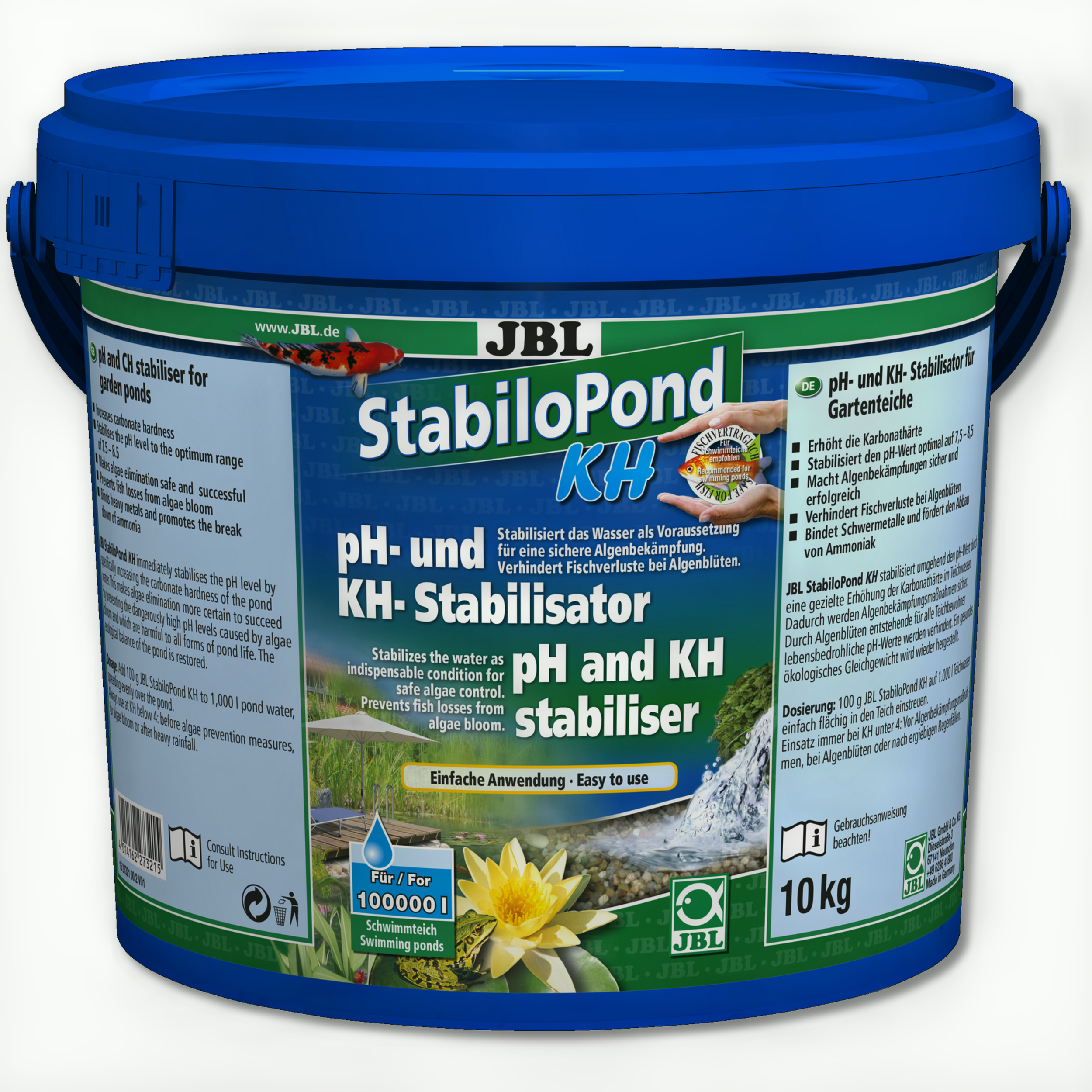 JBL StabiloPond KH Granulaat 10kg - Voor stabiele pH en effectieve algenbestrijding in vijvers afbeelding