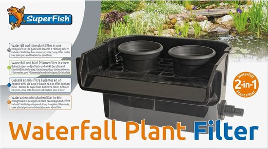 Superfish Waterfall Plant Filter - Compleet Vijverfilter & Natuurlijke Waterval, 35x42x30 cm