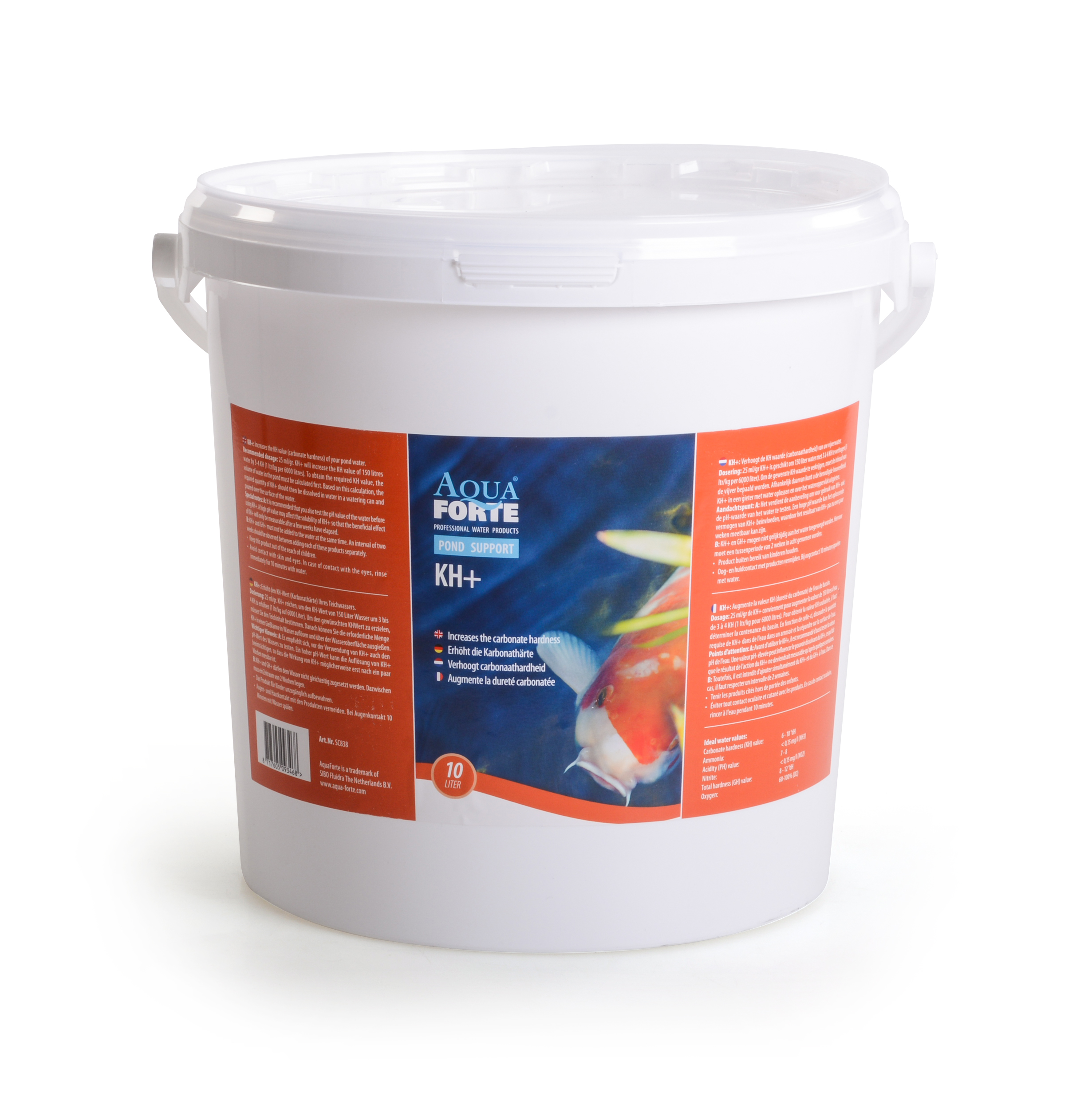 Aquaforte KH+ 10L Verhoogt Carbonaathardheid - Gezonde, Heldere Vijverwater Stabiliteit afbeelding