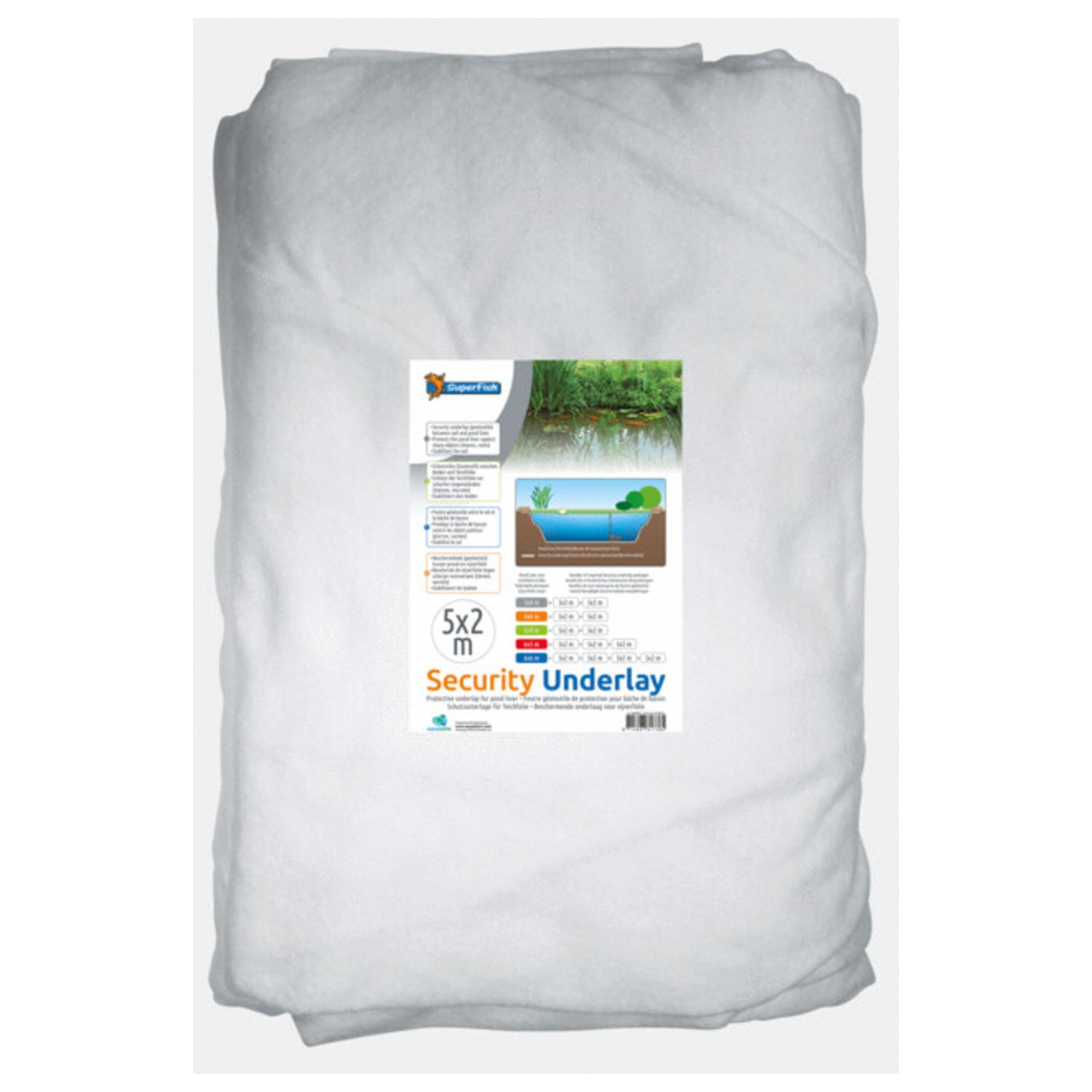 Superfish Folie Beschermdoek 5x2m - Geotextiel Onderlaag voor Vijverfoliebescherming & Bodemstabiliteit afbeelding