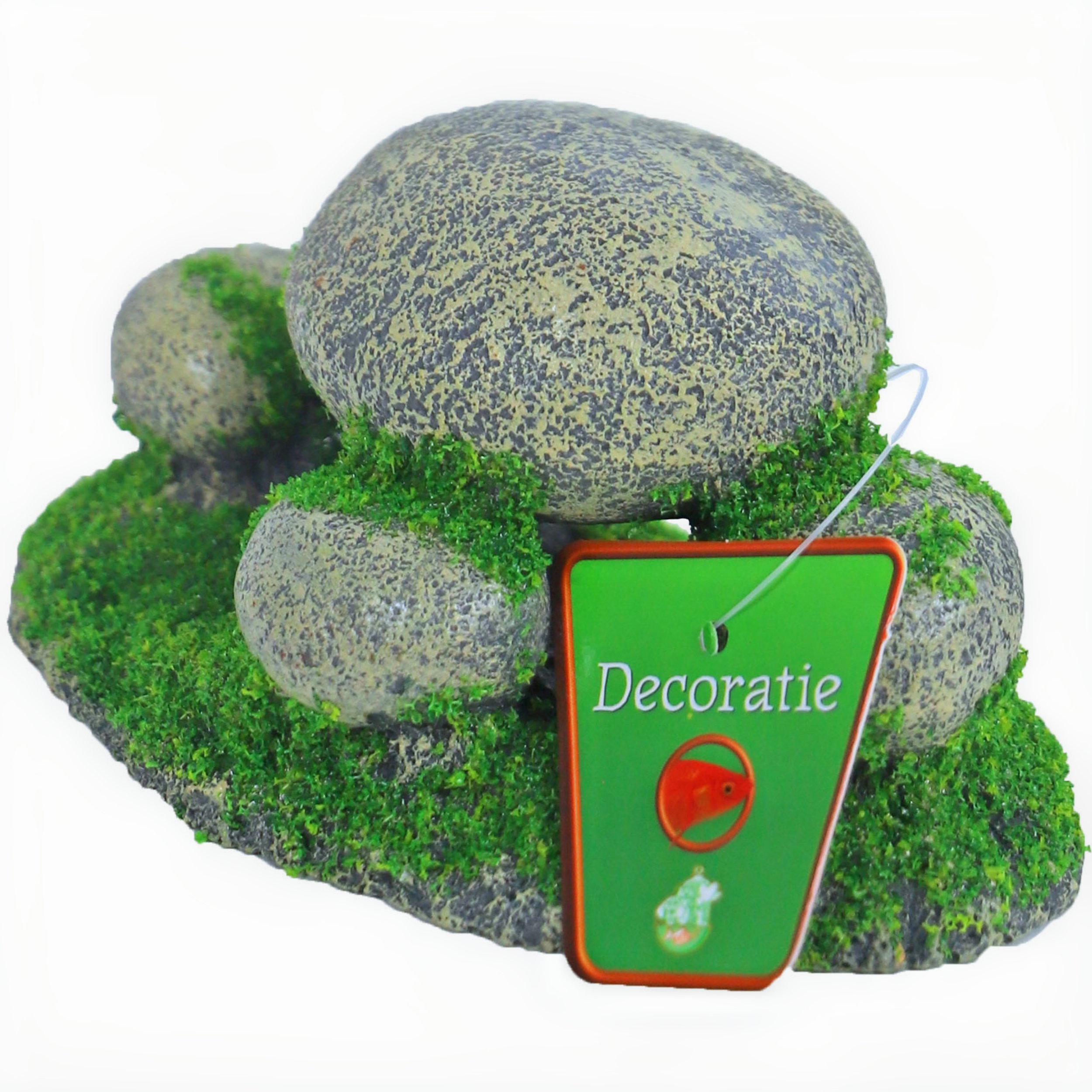 Boon Aquarium Ornament Keien met Mos - Natuurgetrouwe Decoratie, Polyresin 13x8x7 cm afbeelding
