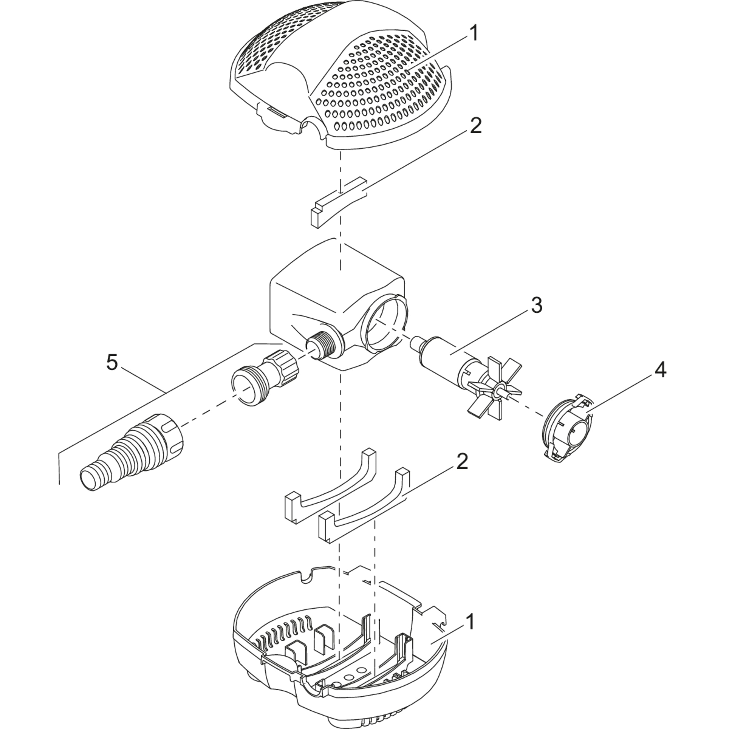 Verv. rotor cpl. ASE 1500 gemagnetiseerd - Oase onderdelen