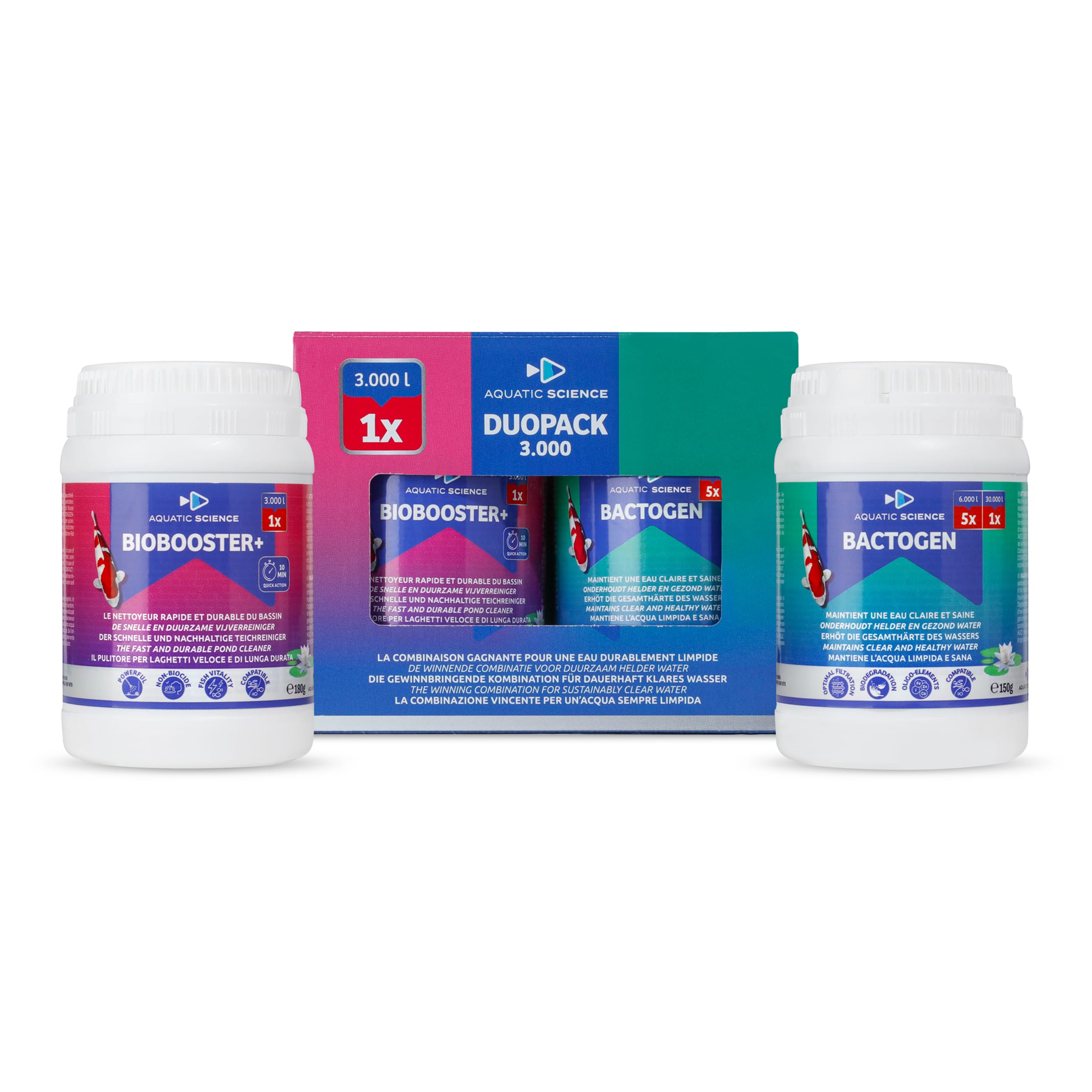Aquatic Science Duo Pack 3000 - Pond & Pool Restoration - Biobooster & Bactogen - for 3000L afbeelding