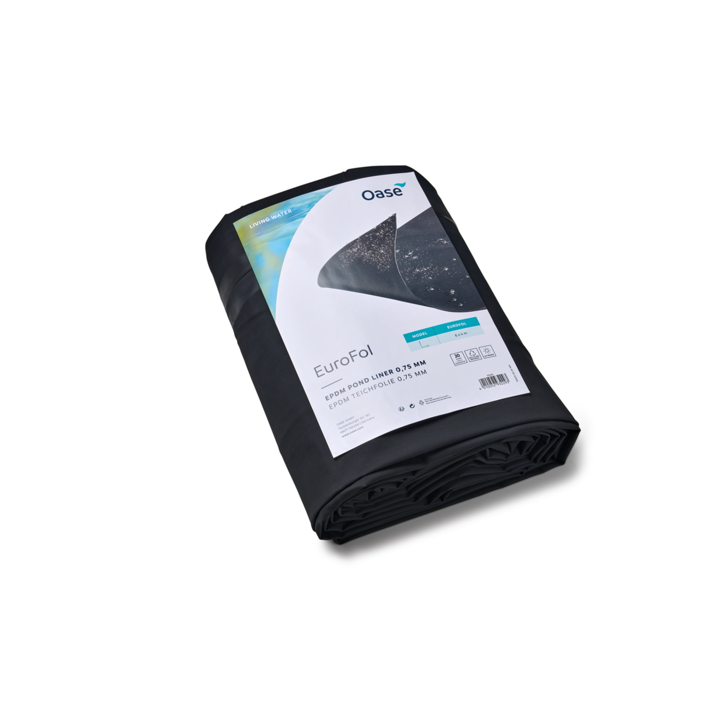 Oase EuroFol EPDM Vijverfolie 4x6m, 0,75mm - Duurzaam & Weerbestendig, Milieuvriendelijk