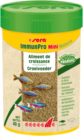 Sera ImmunPro Mini Nature Groeivoer met Probiotica - 100ml (48g) voor Kleine Siervissen afbeelding