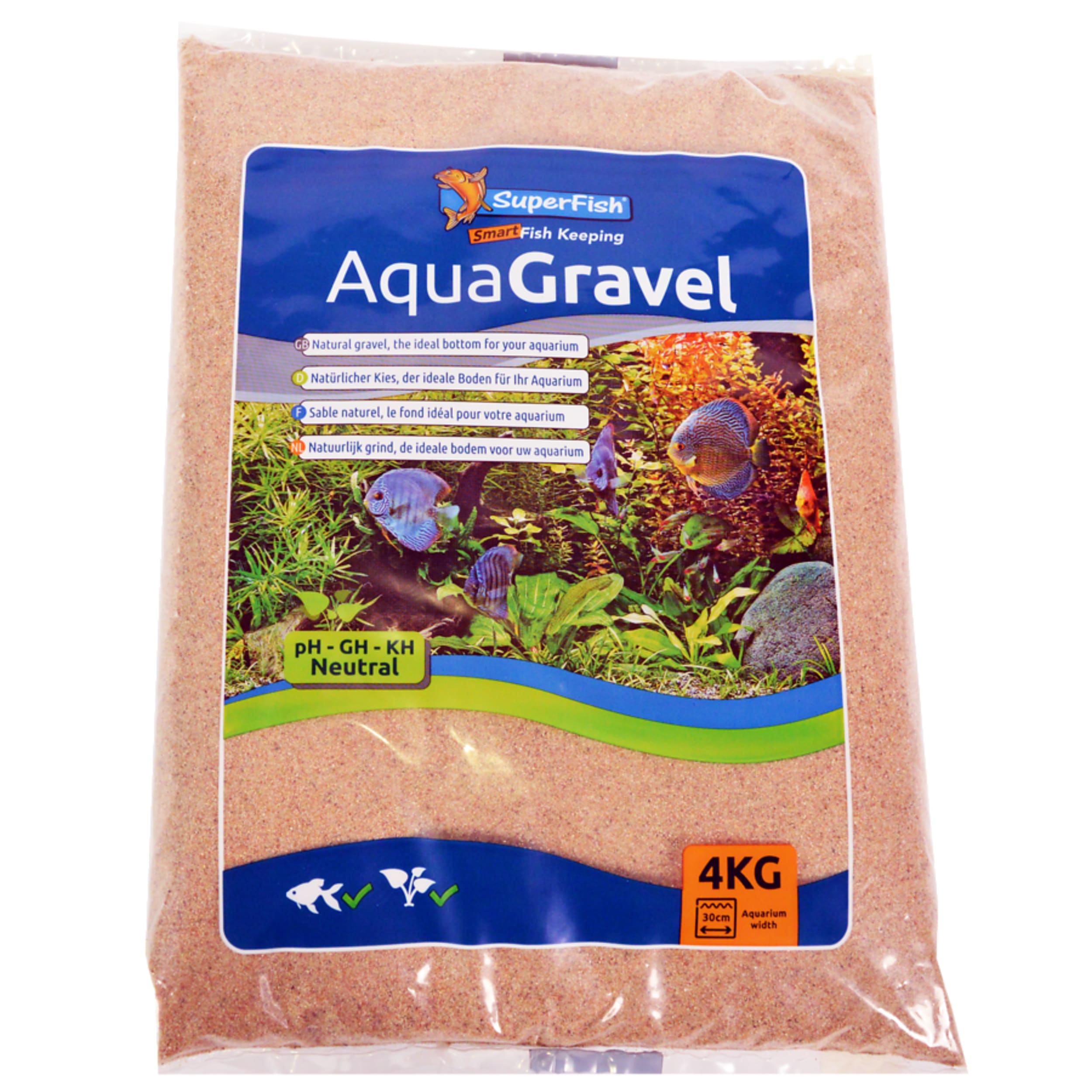 Superfish Aqua Grind Rivierzand - 4kg Natuurlijk Aquariumbodem, Fijnkorrelig & pH-Neutraal afbeelding