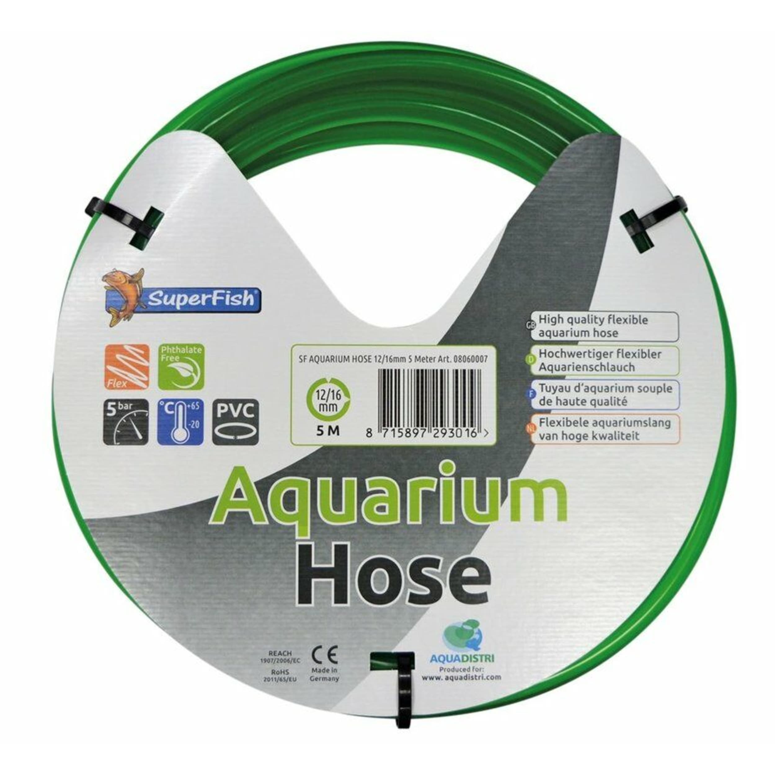 Superfish Aquariumslang 12/16mm 5m - Duurzame Knikvrije Filterverbinding voor Zoet- & Zoutwater afbeelding