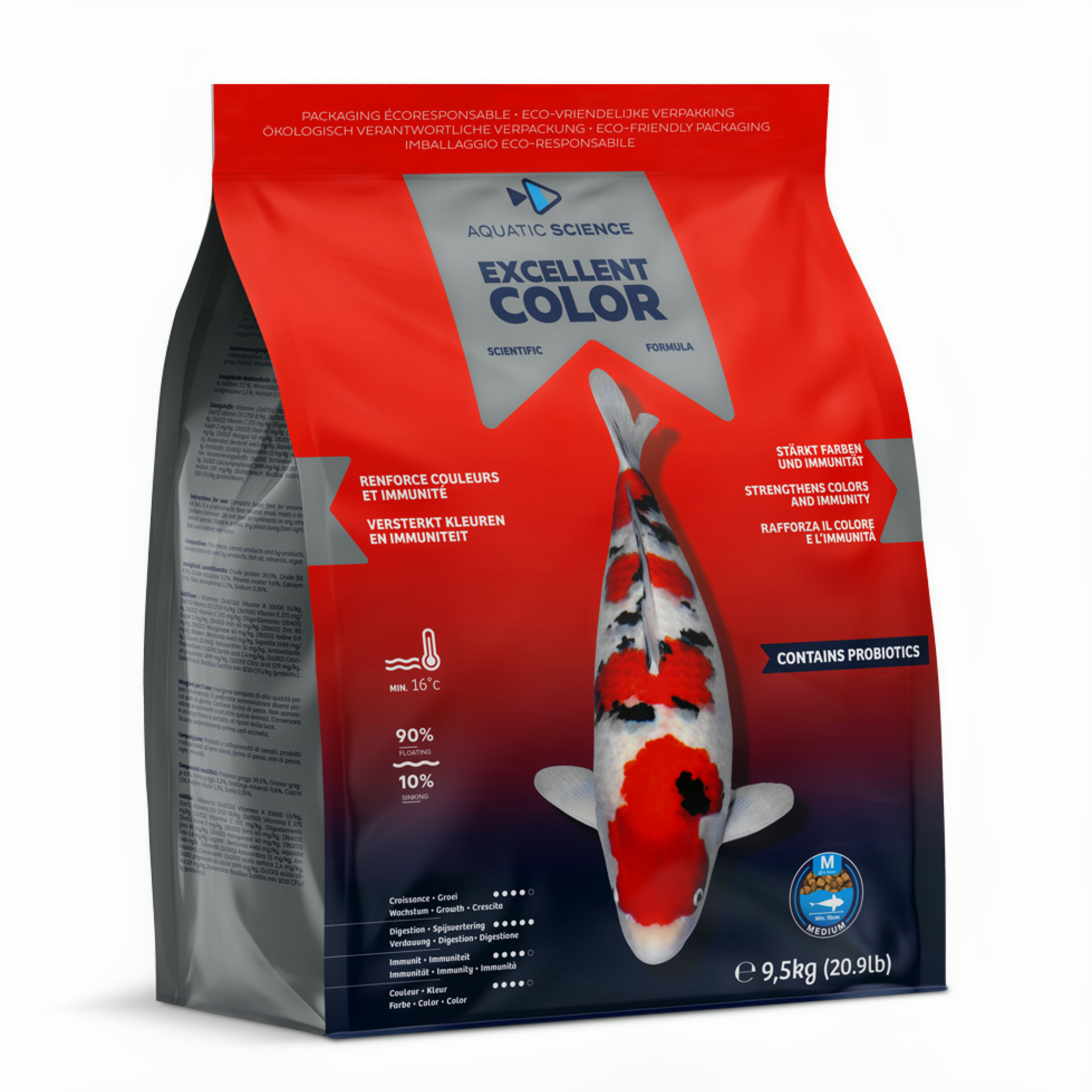 Excellent Color Medium 9,5kg Dier, Karper, Vis, Zeeleven, Koi