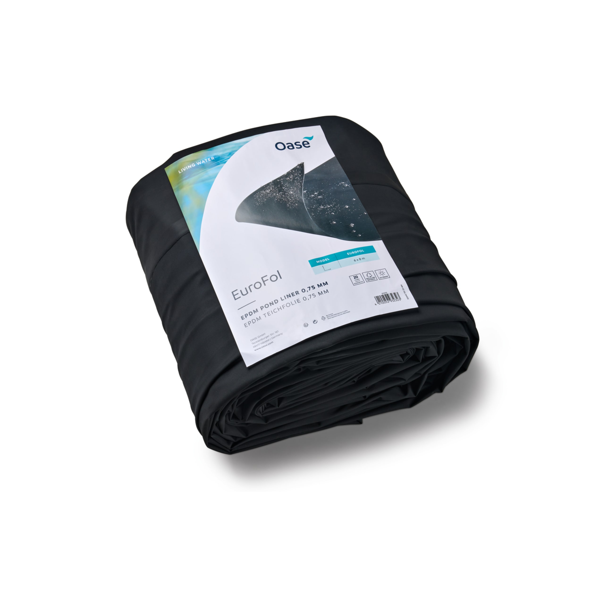 Oase EuroFol EPDM Vijverfolie 0,75mm 8x6m - UV-bestendig & 20 Jaar Levensduur