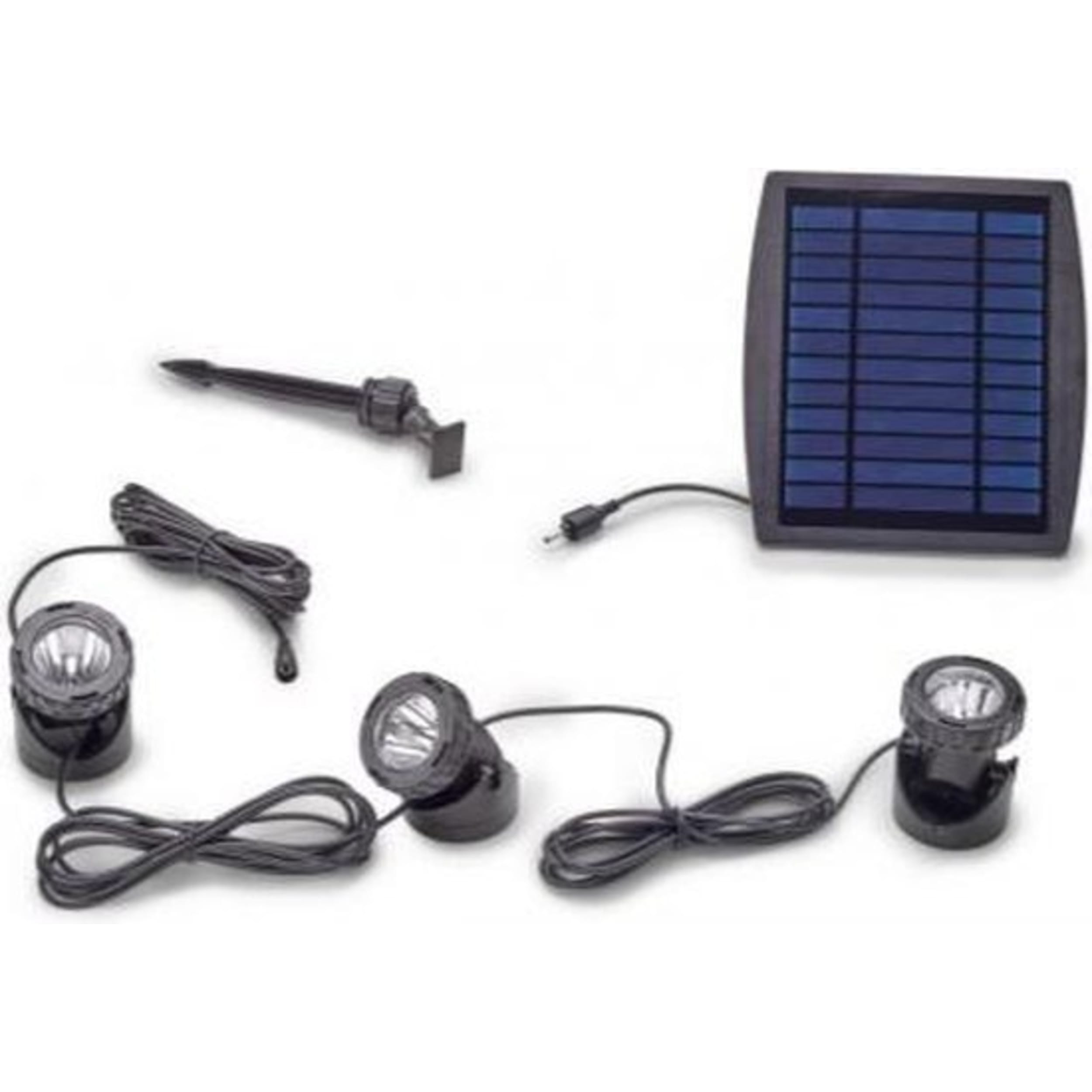 Pontec PondoSolar LED Set 3 - 3x Warm Witte LED-Spots voor Tuin/Vijver, IP68, Eenvoudige Installatie afbeelding