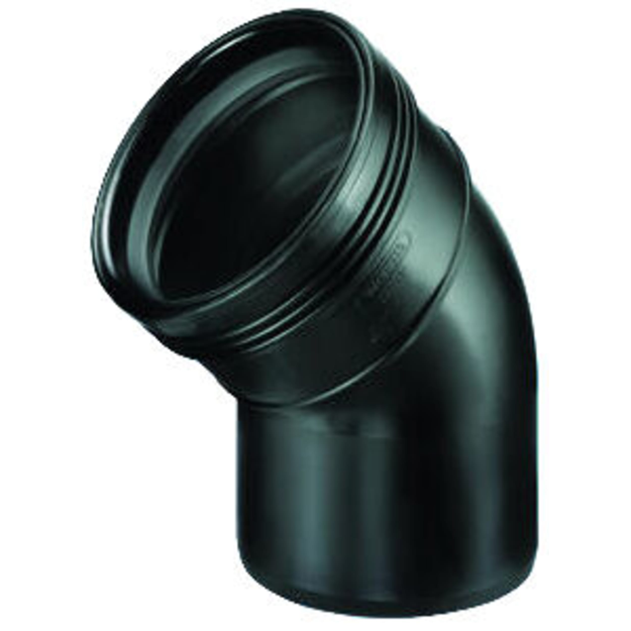 Wavin Bocht 45° PP Zwart 110mm Spie x Manchet - Hittebestendig Afvoercomponent afbeelding