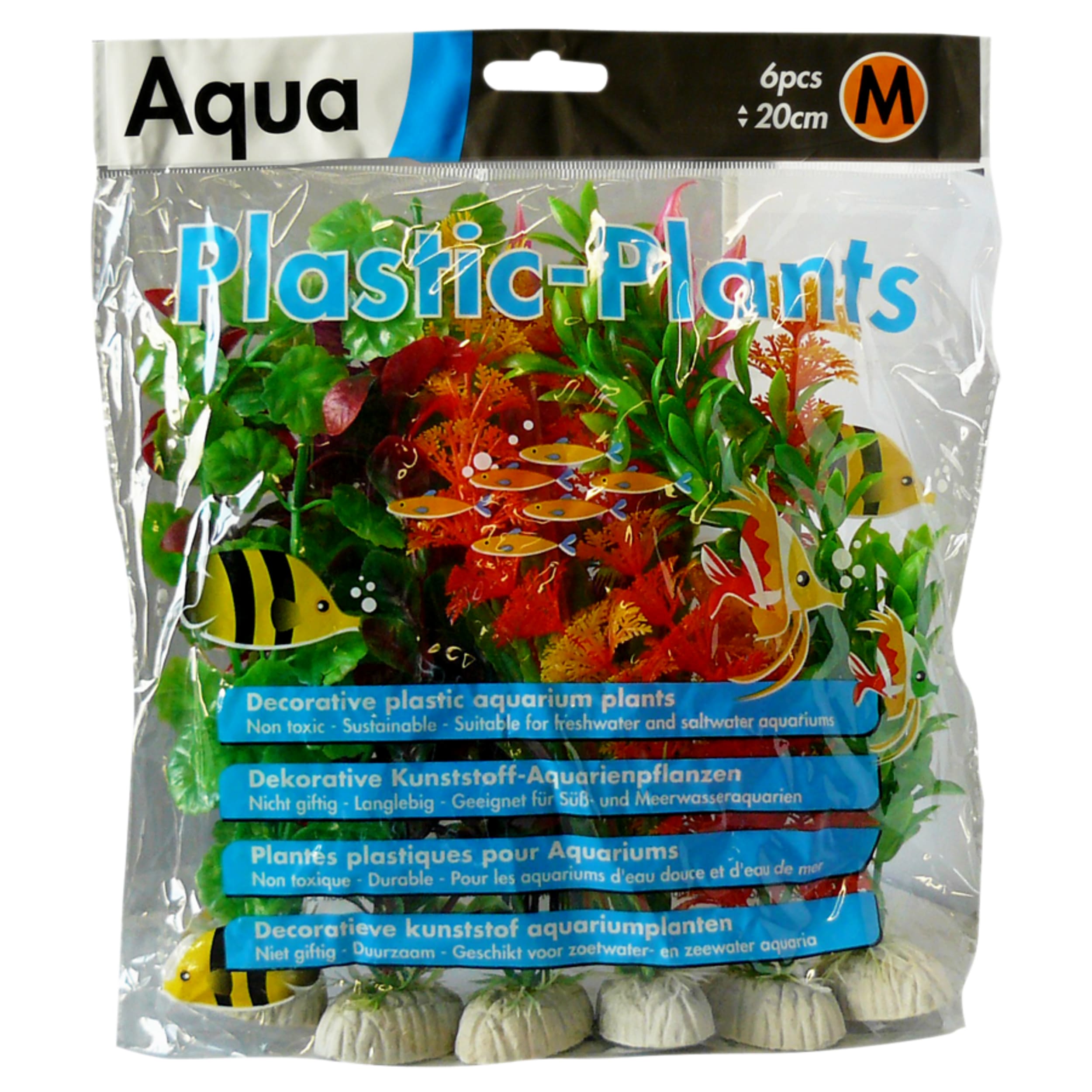 Superfish Aqua Plants M Set - Kunstmatige Aquariumplanten 20cm, 6st - Onderhoudsvrij & Veilig afbeelding