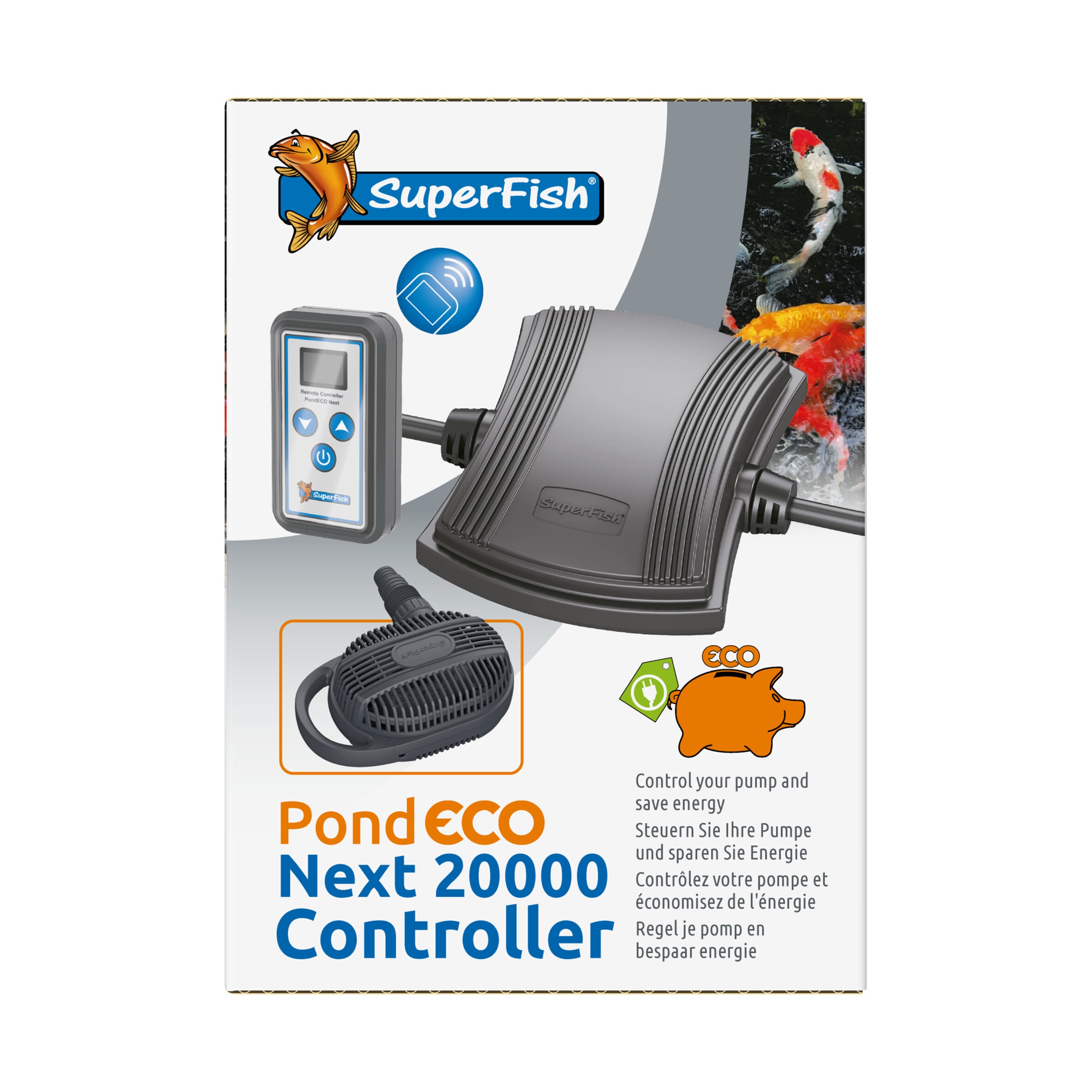 Superfish Pond Eco Next 20.000 Controller - Energiezuinig met Draadloze Afstandsbediening afbeelding