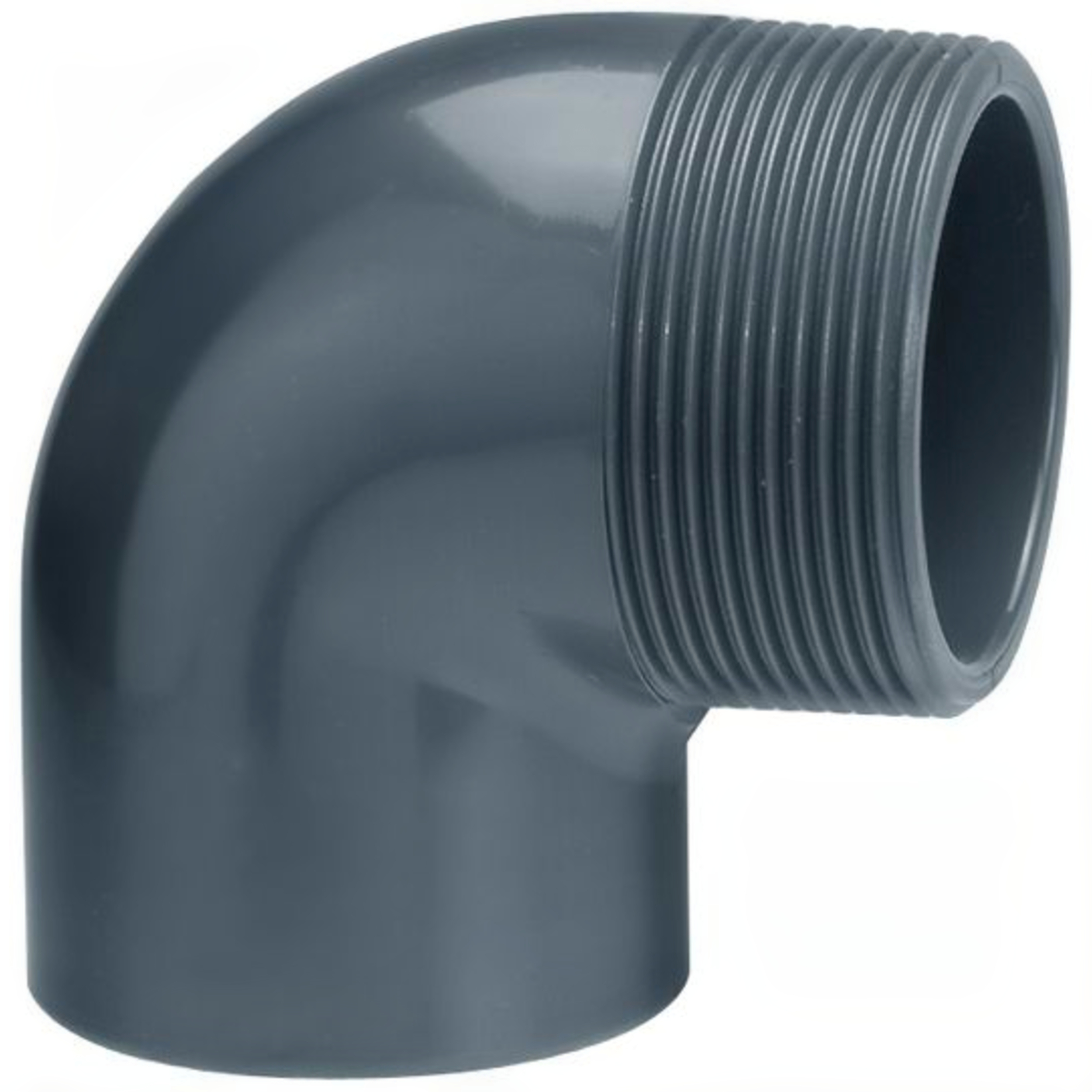 Europond Knie 90° Lijmverbinding/Buitendraad - 50mm x 1½" PVC voor Duurzame Vijverconstructie afbeelding