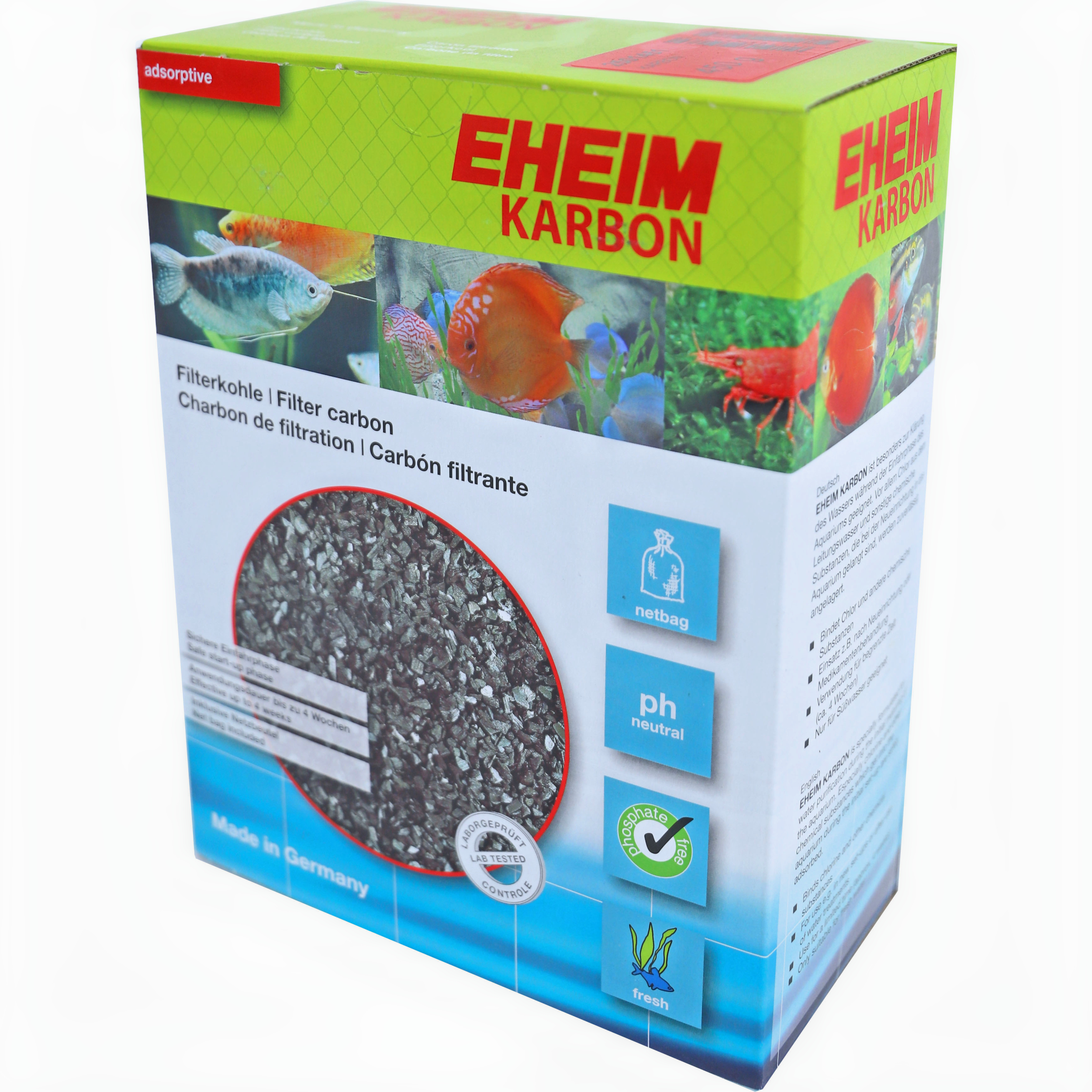 Eheim Karbon Filterkool 2L met Perlonzak voor Kristalhelder Zoetwateraquarium - Effectieve Waterzuivering afbeelding