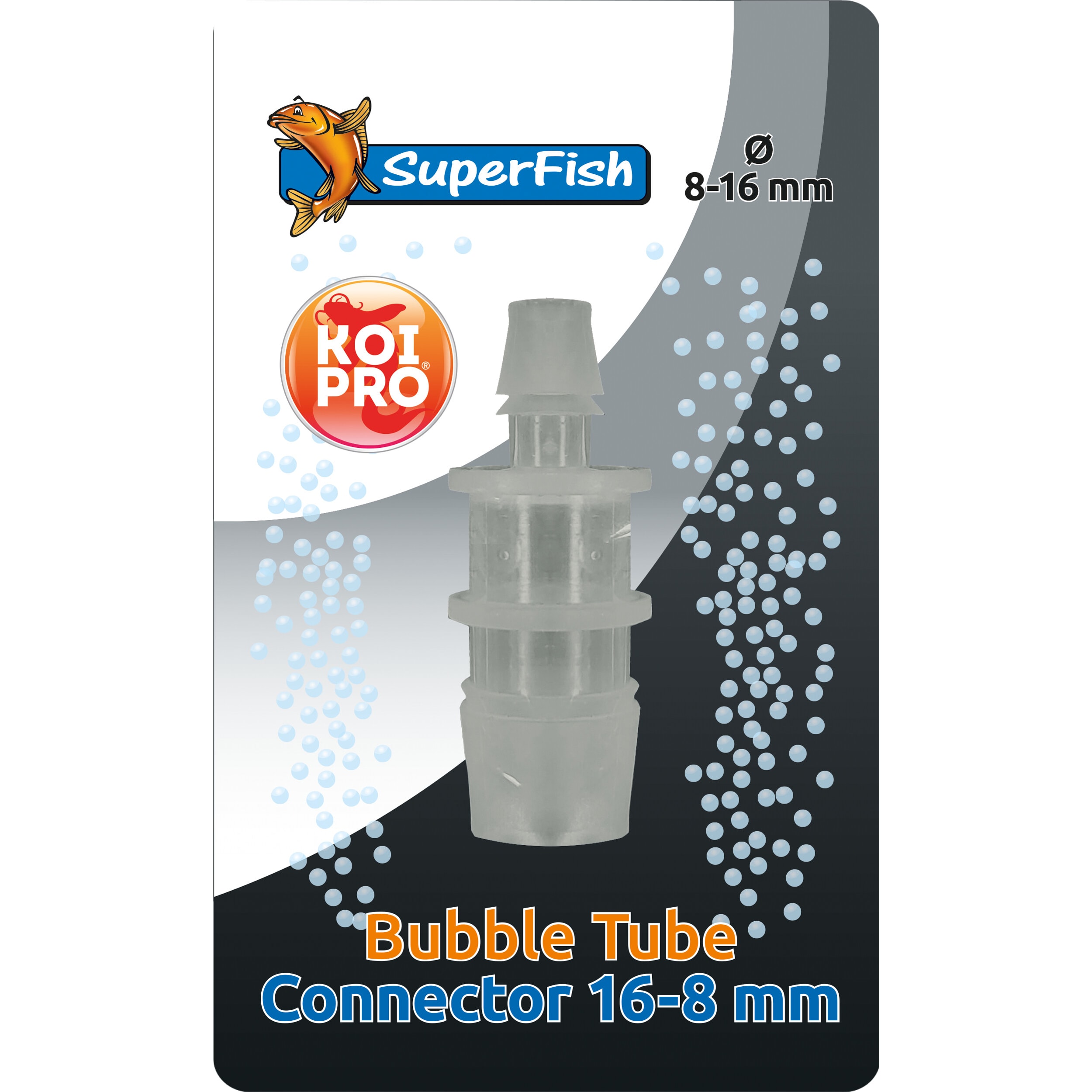Koi Pro Bubble Connector 16-8/12mm - Efficiënte Vijver Beluchter Koppeling van Duurzaam Kunststof