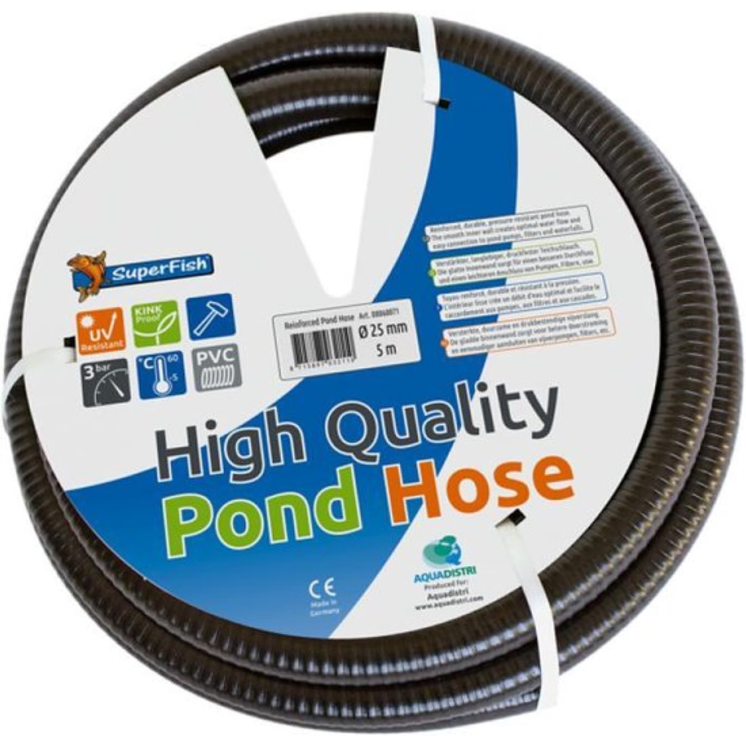 Europond Gewapende Vijverslang 40mm - 5m, Knikbestendig, Gladde Binnenwand voor Optimale Waterstroom afbeelding