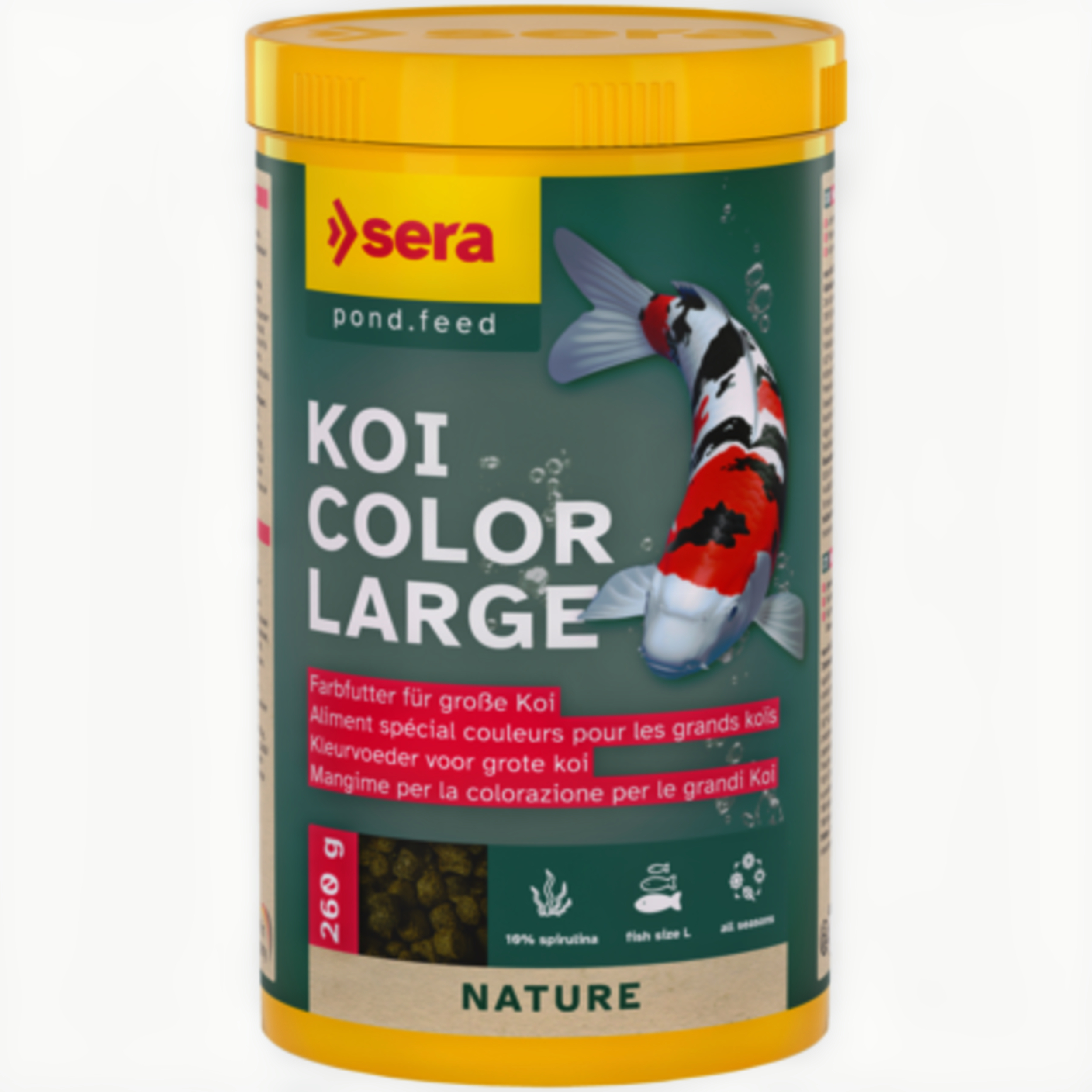 Sera Koi Color Large 1L - Versterkt Kleur & Vitaliteit van Koi, Omega-rijk & Rijk aan Carotenoïden afbeelding
