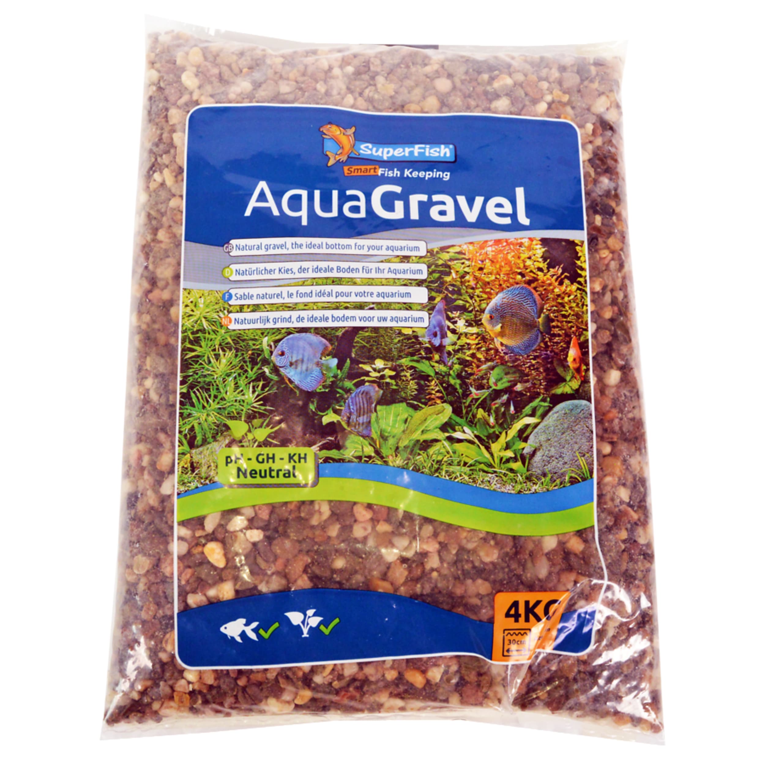 Superfish Aqua Grind Donker 3-6 mm Bodembedekking - Natuurlijk Aquariumgrind 4kg afbeelding