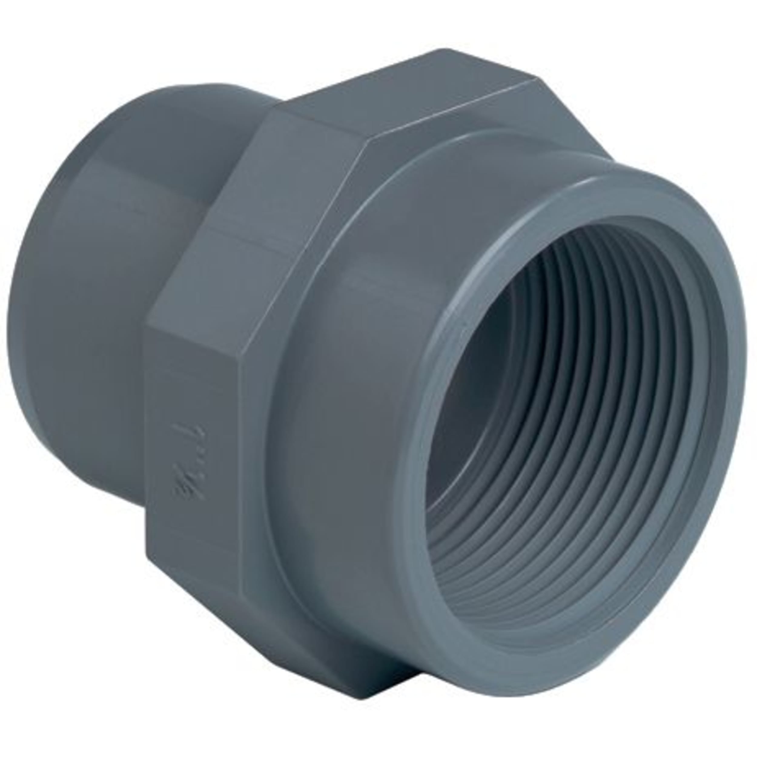 Aquaforte Inzetschroefbus 50x1½" Lijm x Binnendraad - Hoogwaardig Druk PVC voor Vijver afbeelding