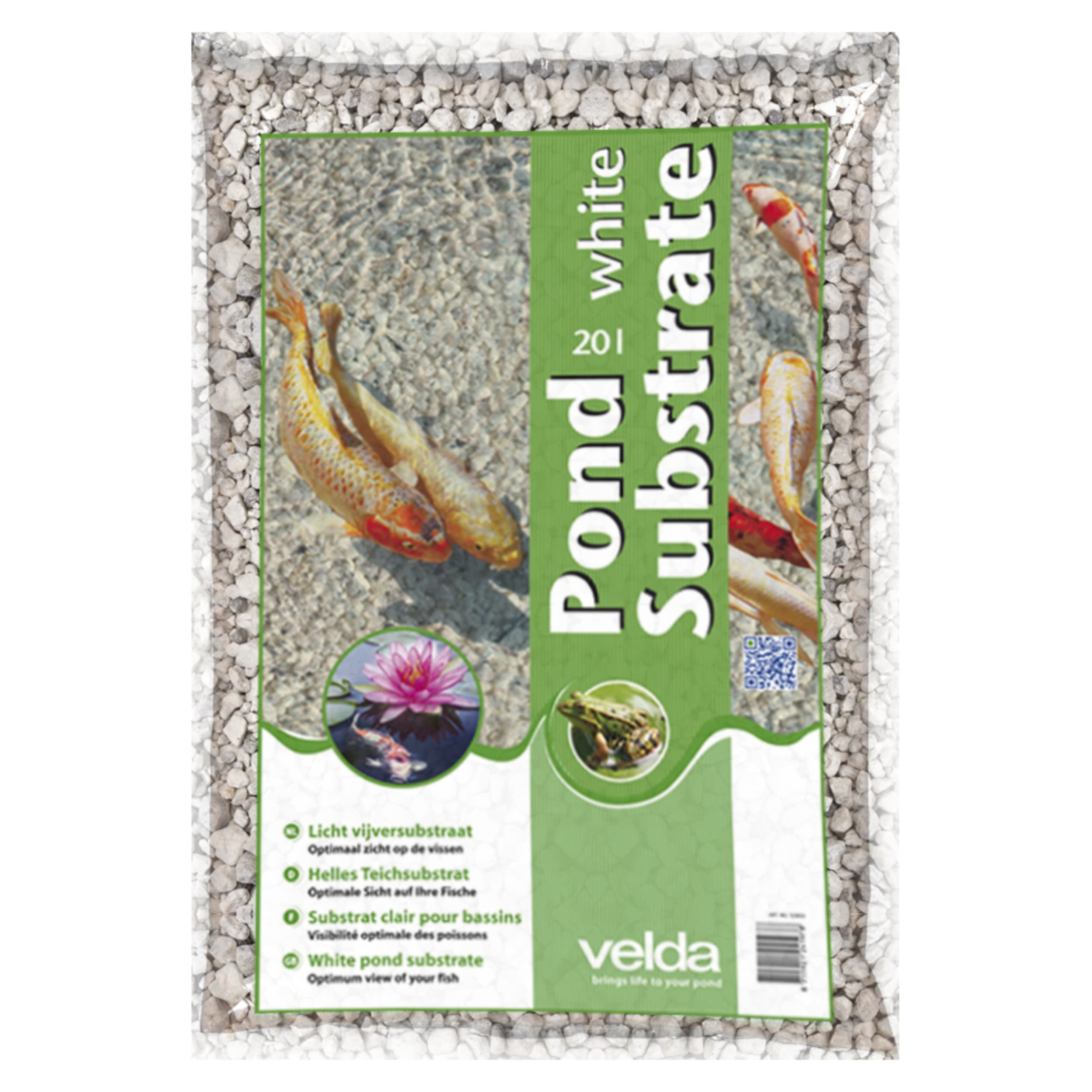 Velda Pond Substrate White 13kg/20l - Essentiële Mineralen voor Klarere Vijvers afbeelding
