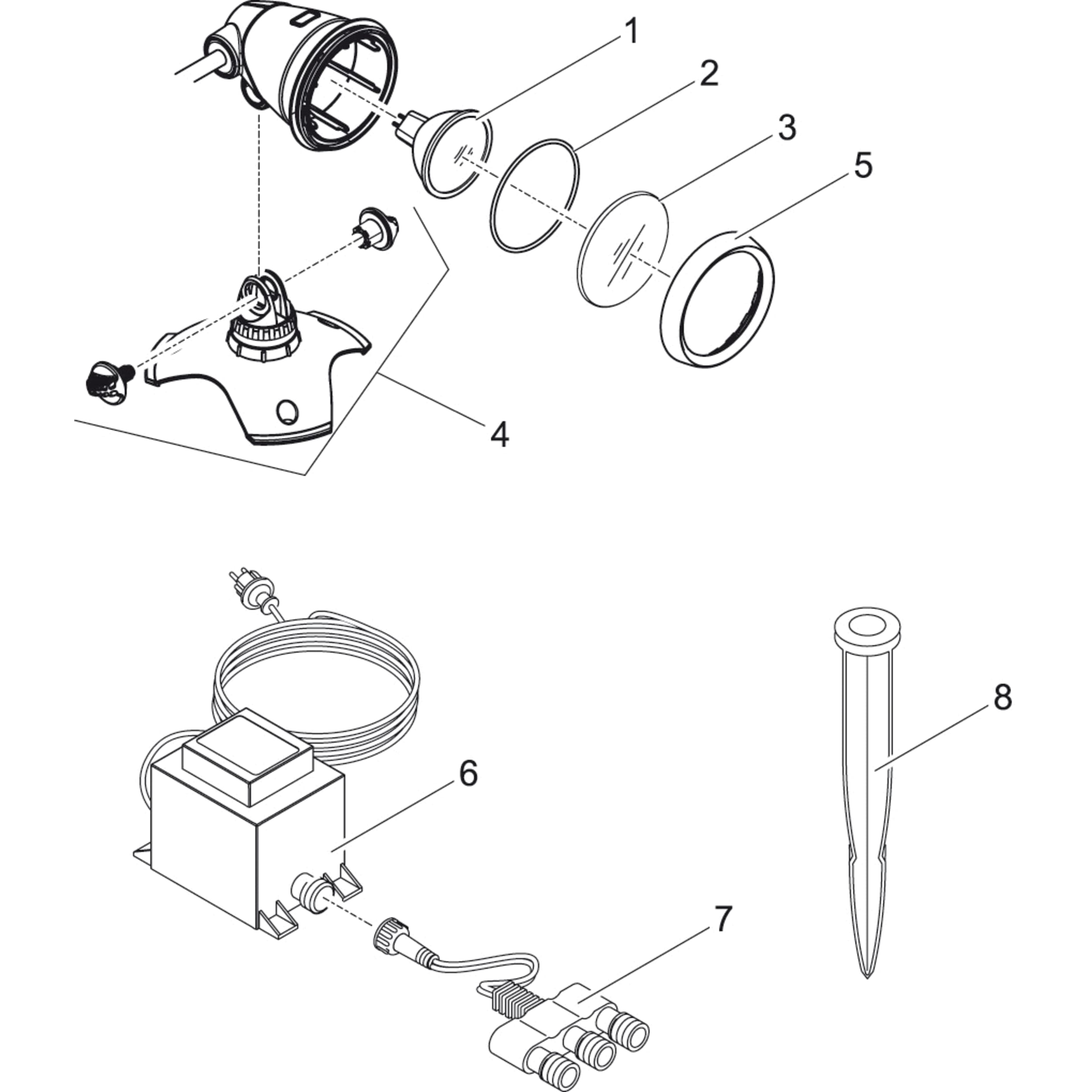 Oase Trafo 20VA Transformator 2m - H05RN-F 2x0,75mm² voor Veilige Vijververlichting afbeelding
