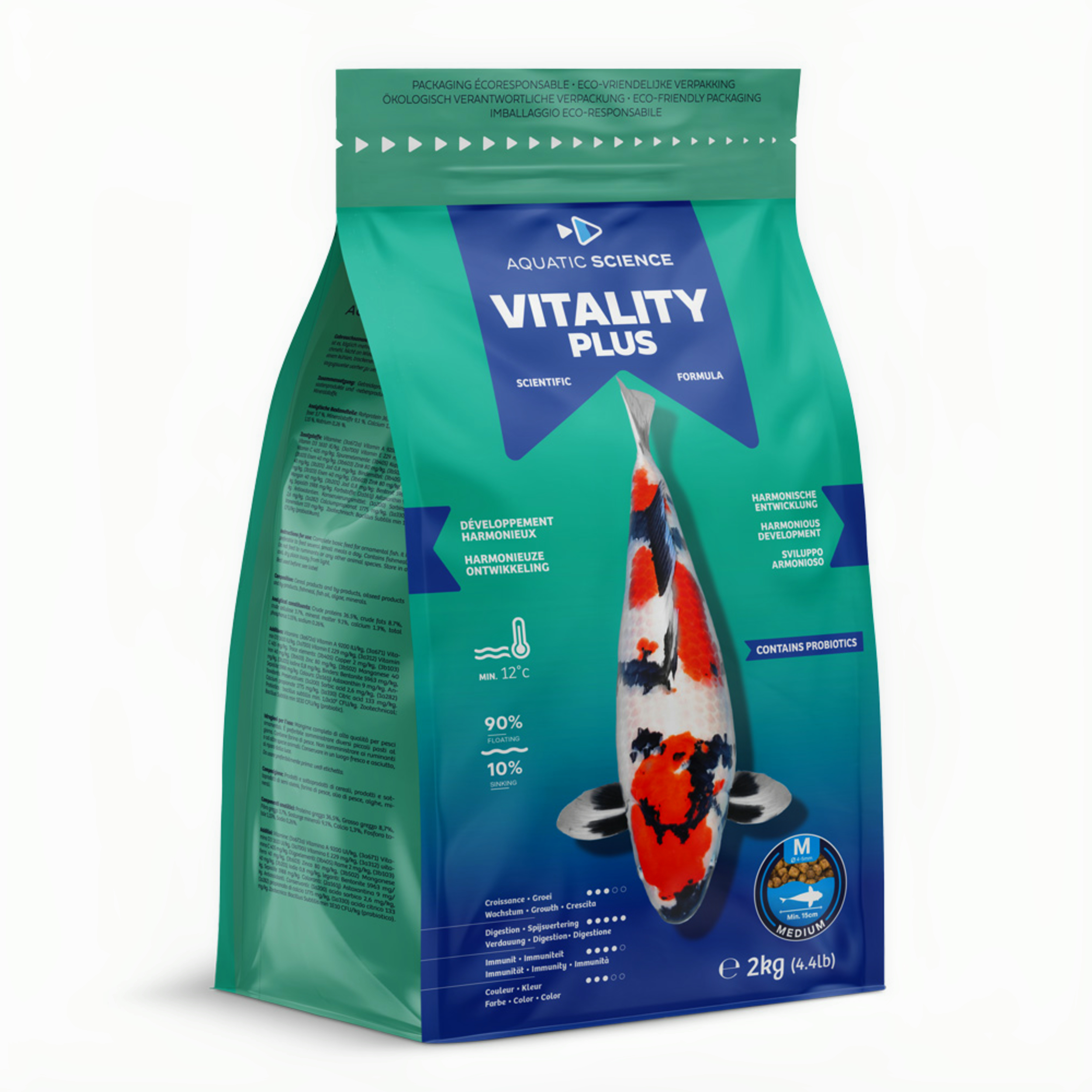 Vitality Plus Medium 2kg Dier, Vis, Zeeleven, Karper, Koi