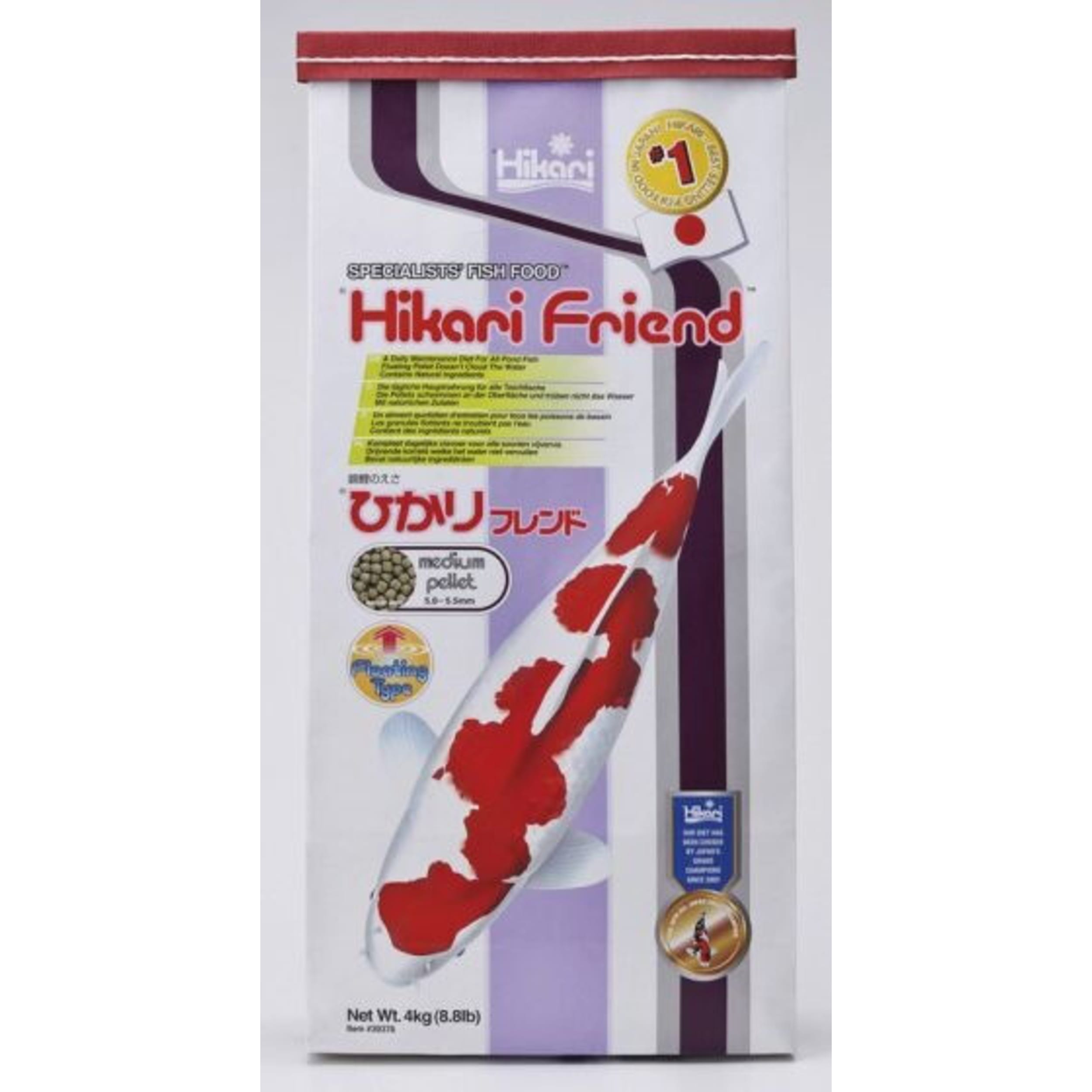 Hikari Friend Medium 4 Kg - Vijvervisvoer voor Koi met Vitamine C - Hoogwaardige Groeiformule afbeelding