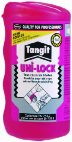 Aquaforte Tangit Uni-lock Schroefdraadafdichting, Siliconen, -20°C tot 130°C, Direct Drukbestendig afbeelding
