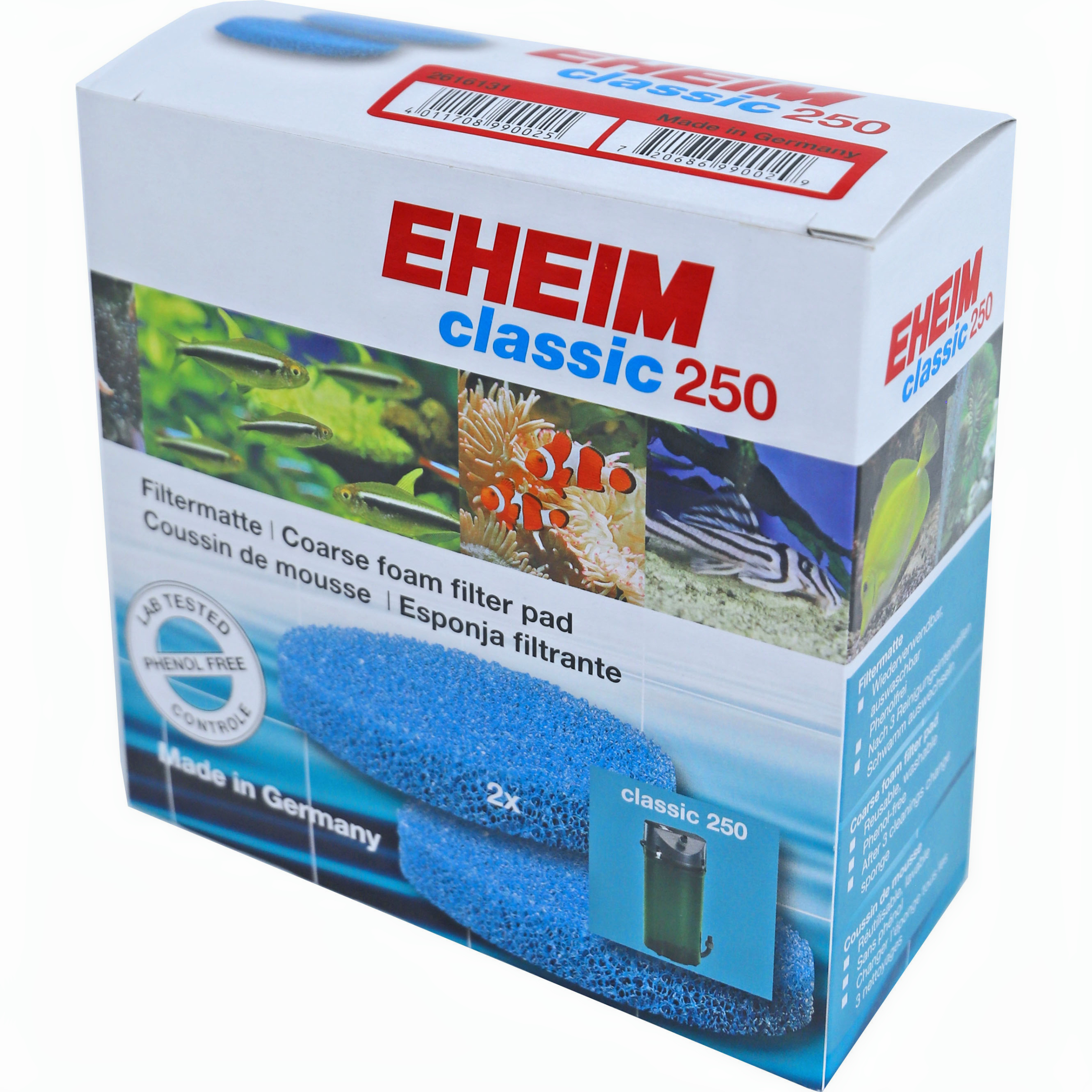 Eheim Filtermatten Voor Classic 250 - Filtermateriaal - 2 stuks 250 - 2213