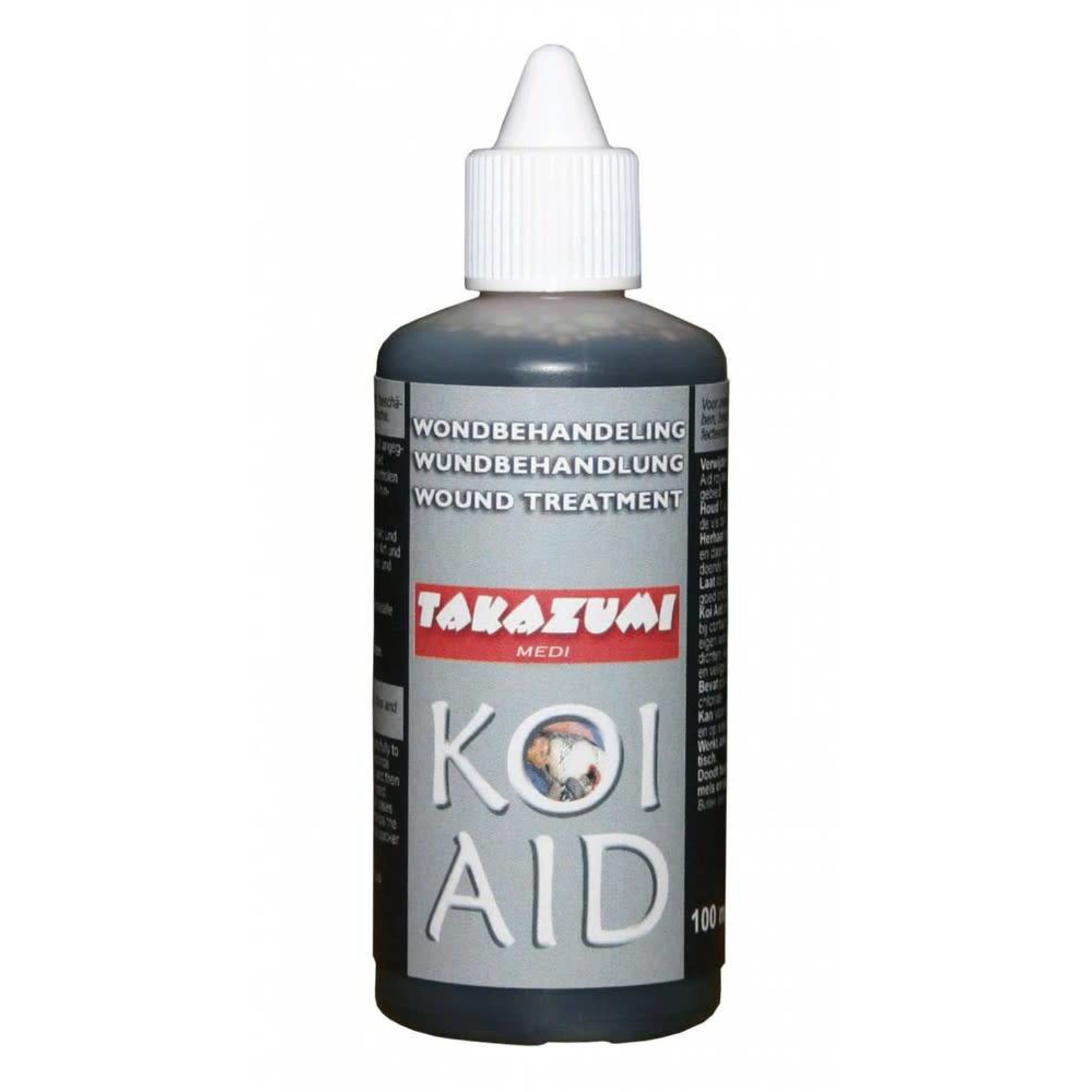 Takazumi Koi Aid 100ml - Antiseptisch en Anti-parasitair, Voor Externe Wonden en Infecties bij Koi afbeelding