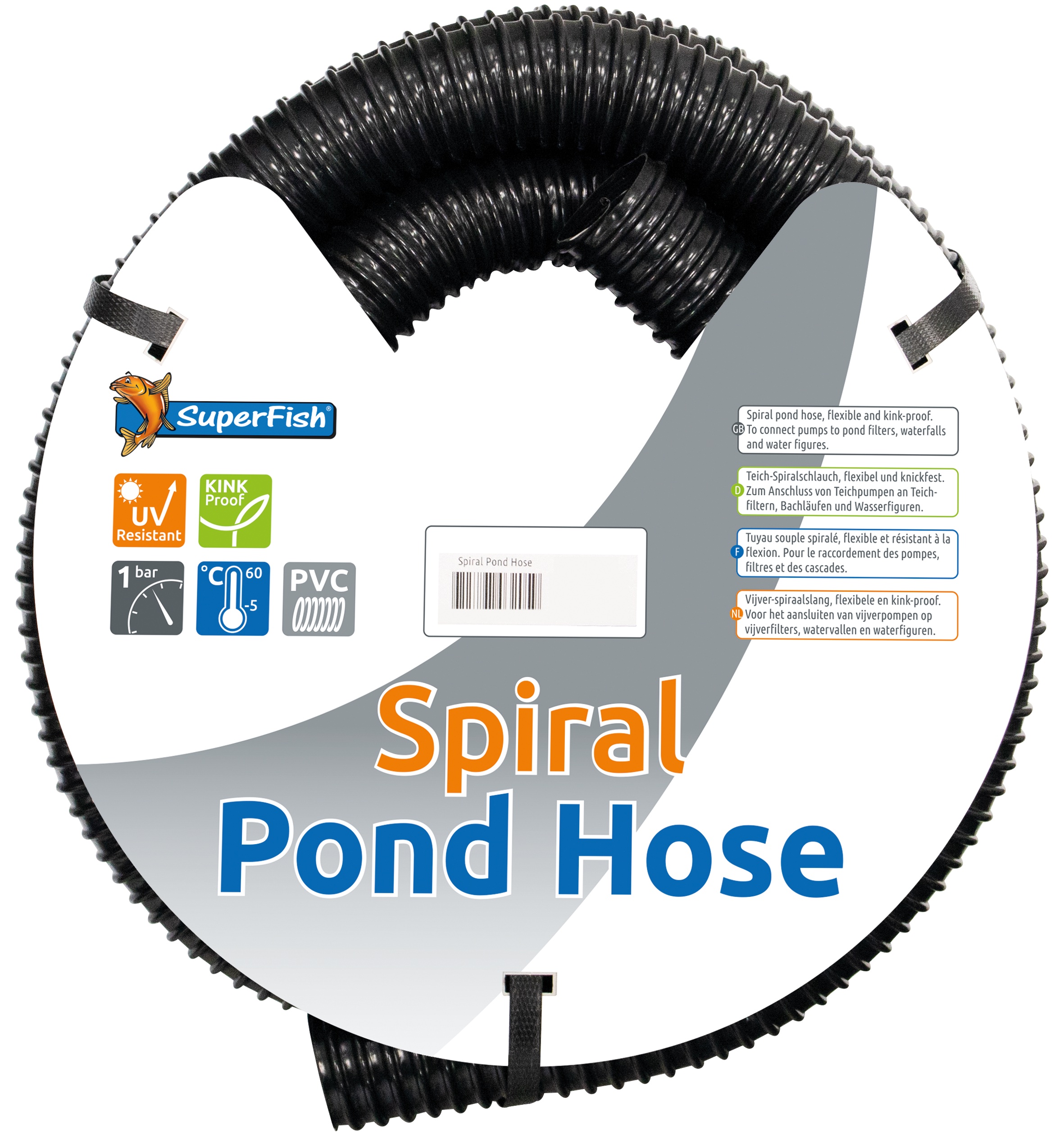 Superfish Spiraalslang Zwart - Filters - 5 m 20 Mm