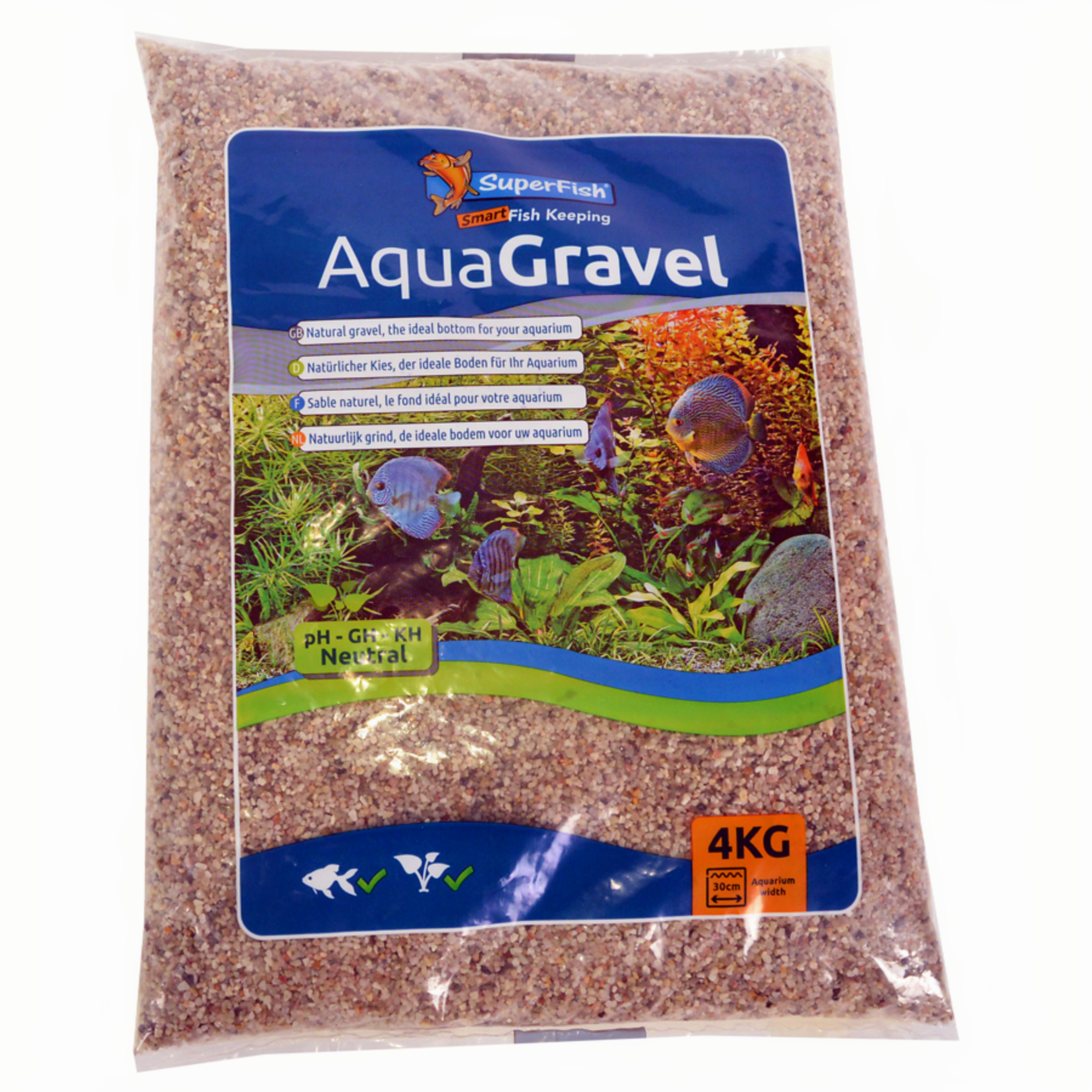 Superfish Aqua Grind Licht 1-2mm 4kg - Universele Neutrale Bodembedekking voor Aquaria afbeelding