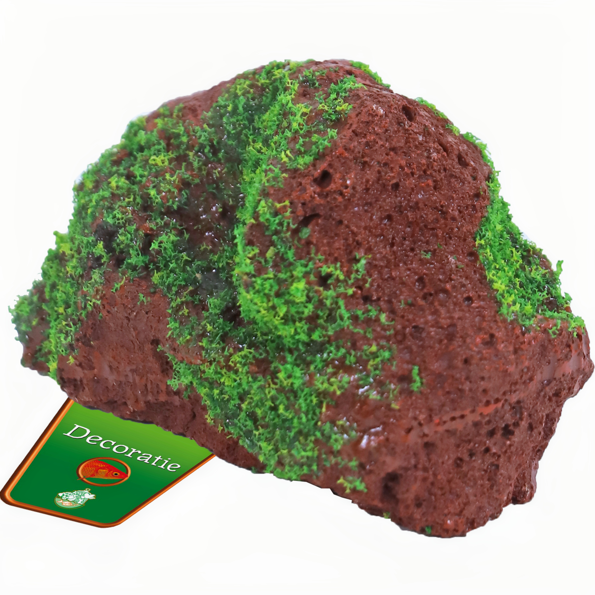 Boon Lavasteen Aquarium Ornament met Mos 12x8cm - Natuurlijk Decor, Veilig, Onderhoudsarm afbeelding