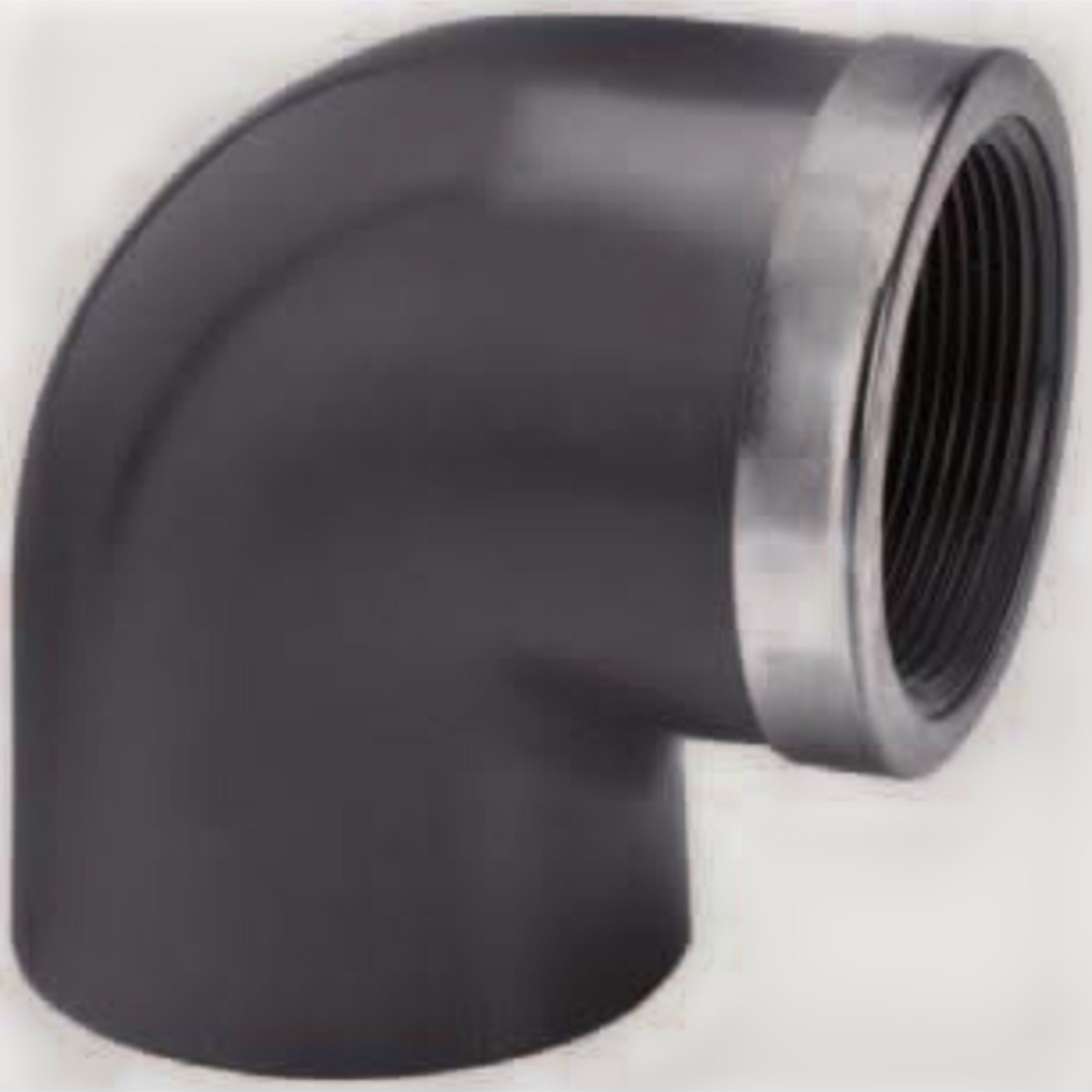 Knie 90° lijm x binnendraad met RVS ring 20 mm x ½" afbeelding