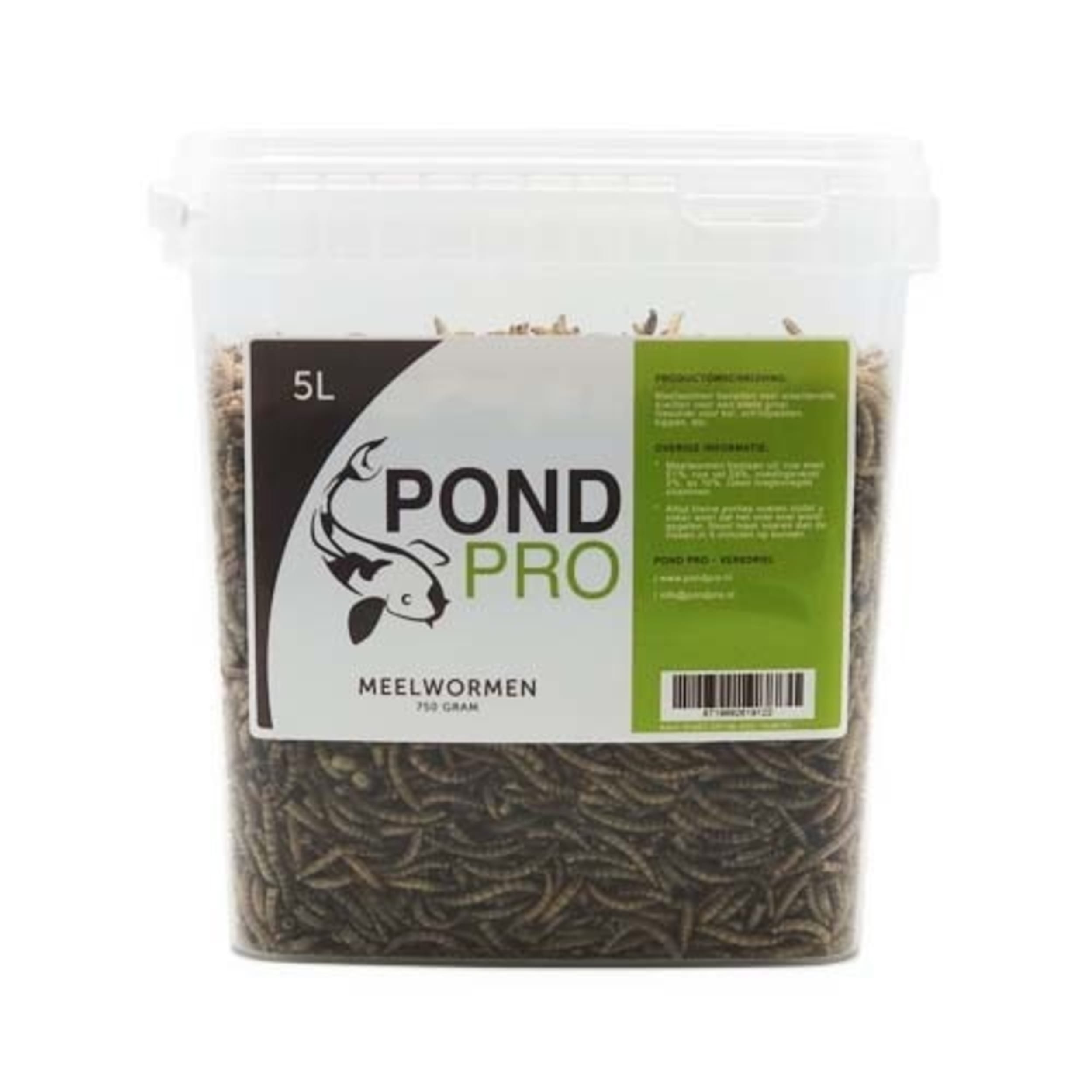 Pond Pro Meelwormen 5L - Eiwitrijk Voer voor Gezonde Koi, Schildpadden & Kippen afbeelding