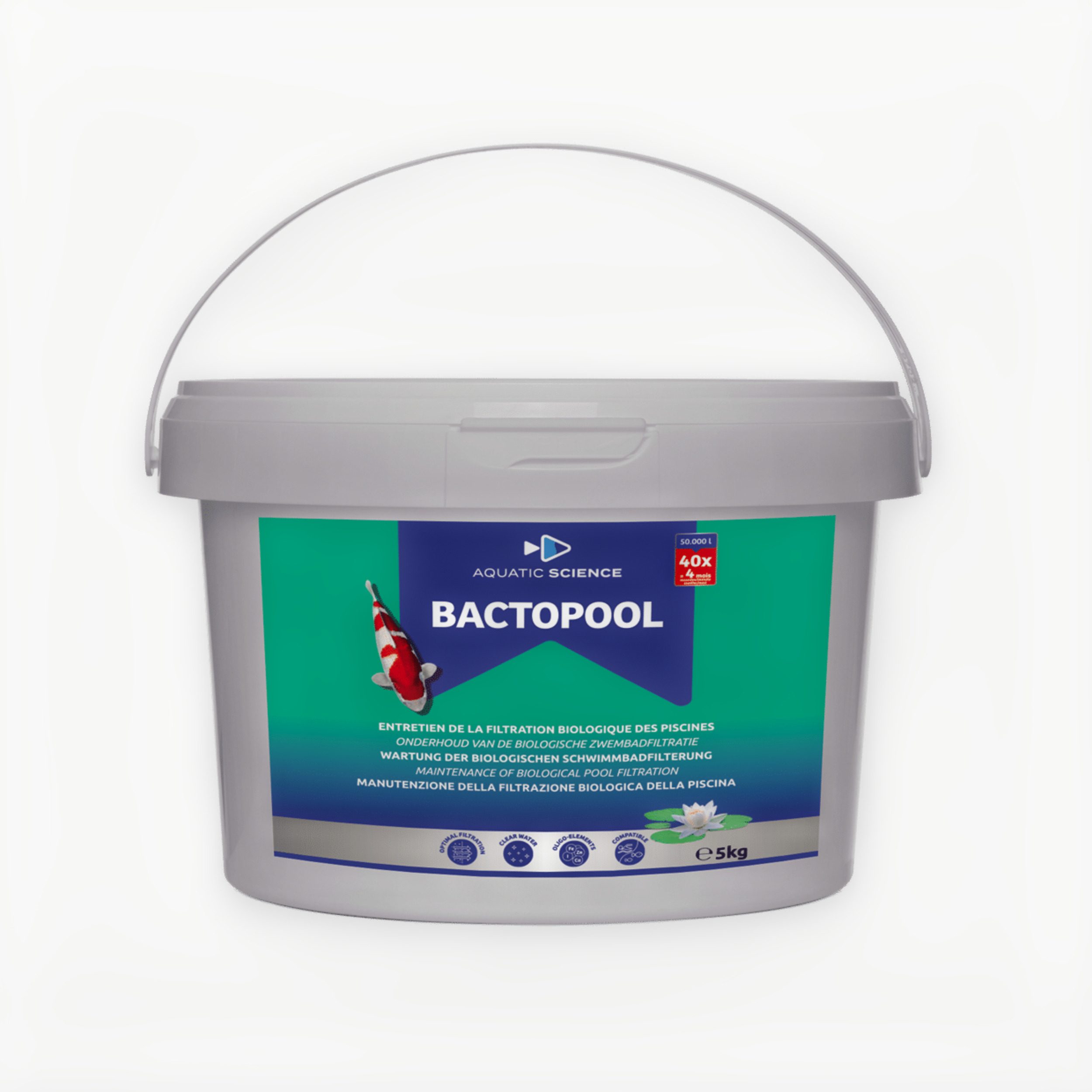 Aquatic Science Bactopool 5 kg - Crystal Clear Swimming Water & Effective Water Purifier afbeelding