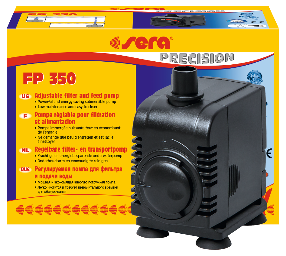 Sera FP 350 Aquarium Filterpomp - Energiezuinig, Regelbaar & Geschikt voor Zoet/Zoutwater afbeelding