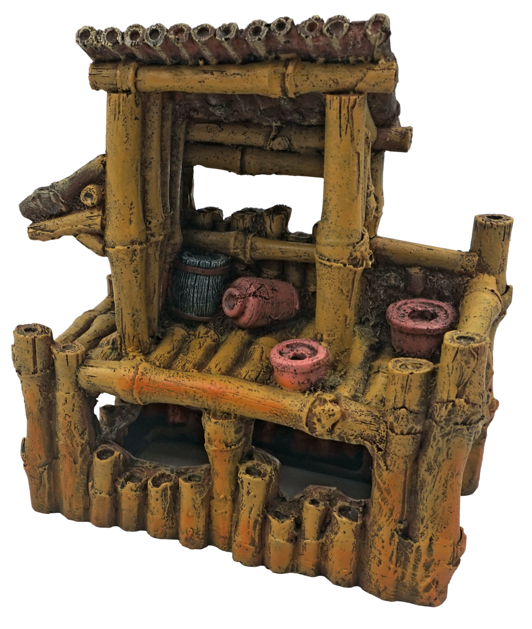 Superfish Bamboo House L - Duurzaam Aquarium Decor, Natuurlijke Uitstraling, Onderhoudsvriendelijk afbeelding