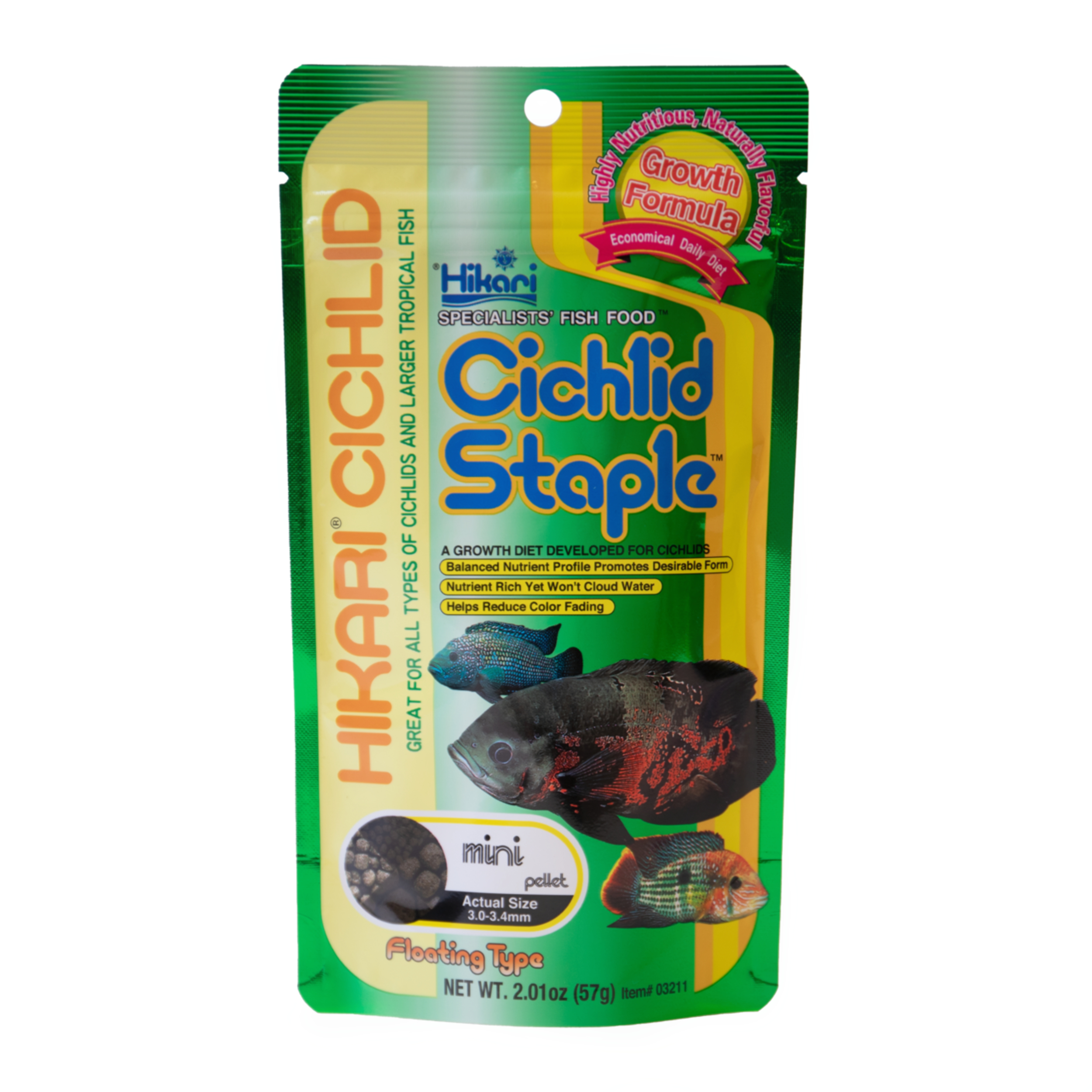 Hikari Cichlid Staple Mini 250g - Voedingsrijke Groei & Gezondheid Voer voor Carnivore Cichliden afbeelding
